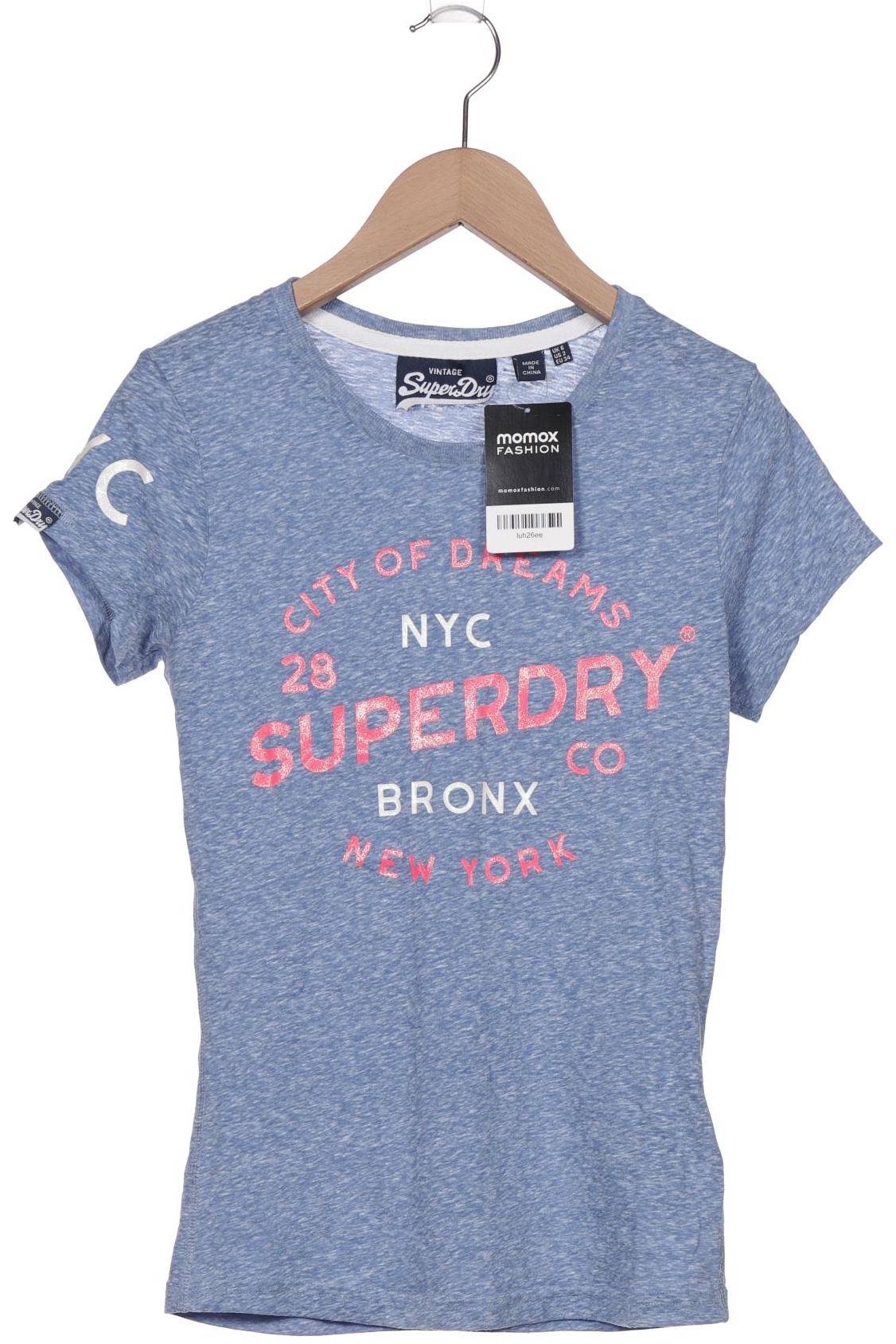 

Superdry Damen T-Shirt, blau, Gr. 34