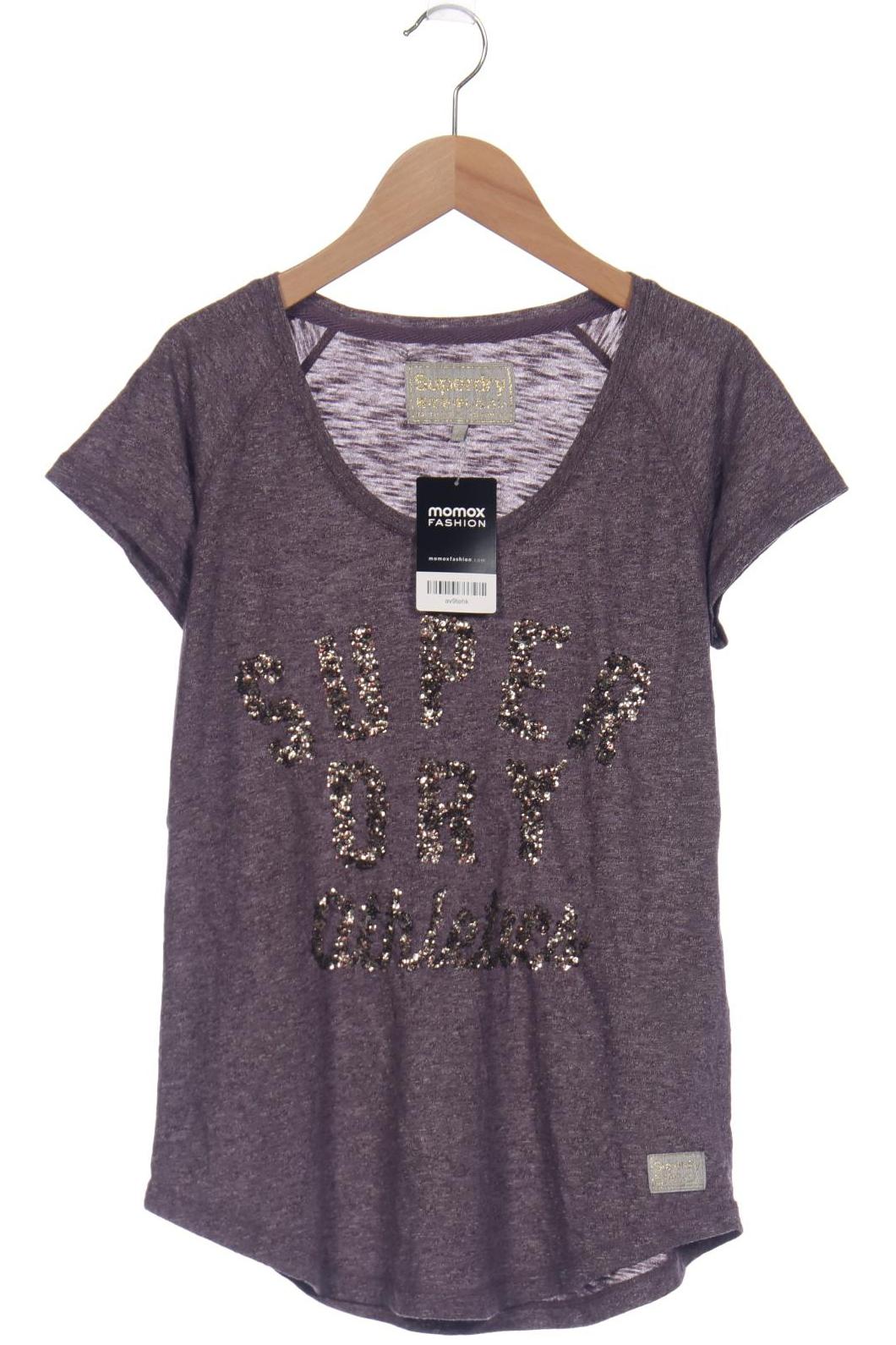 

Superdry Damen T-Shirt, bordeaux, Gr. 34