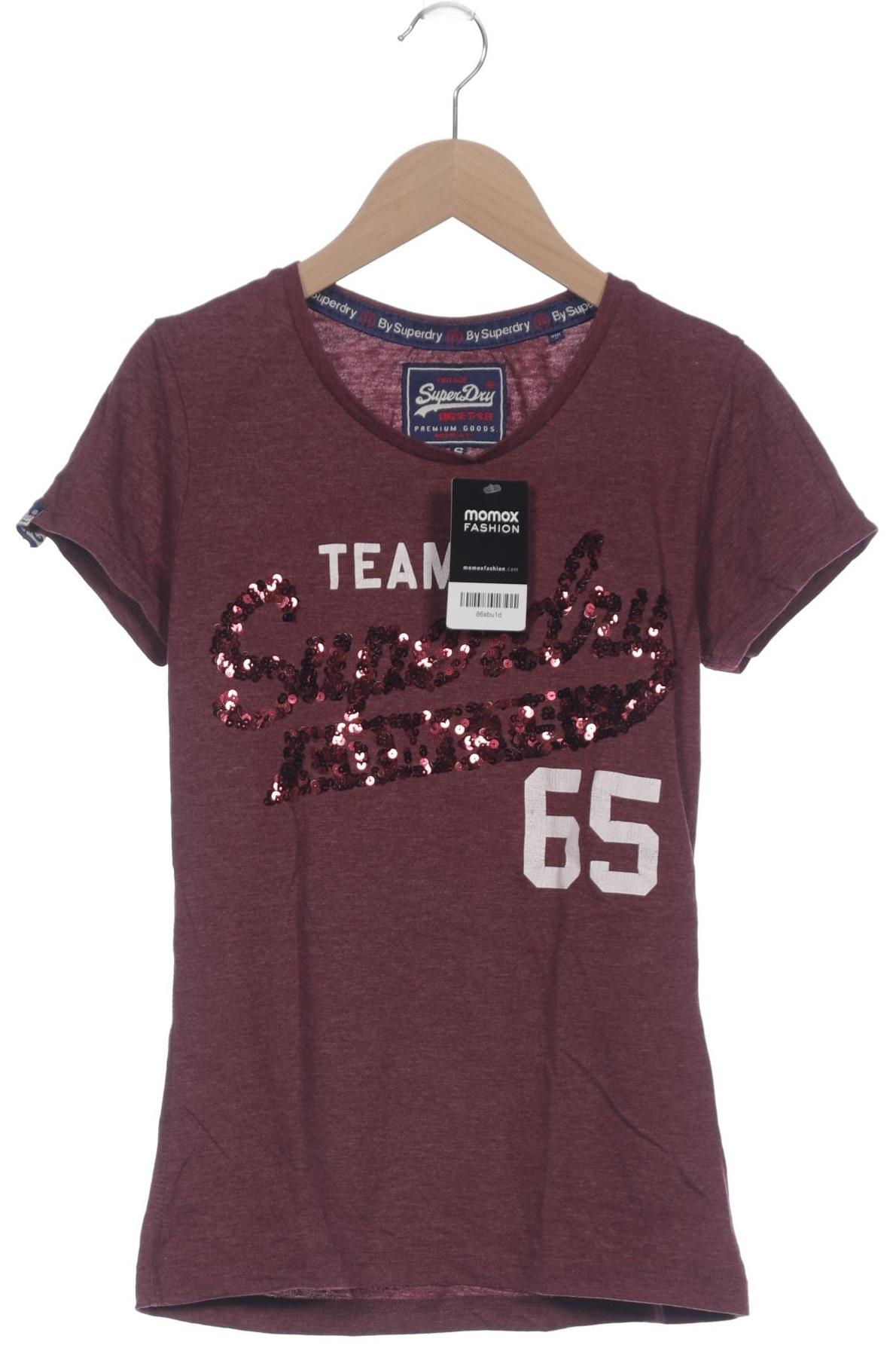 

Superdry Damen T-Shirt, bordeaux, Gr. 36