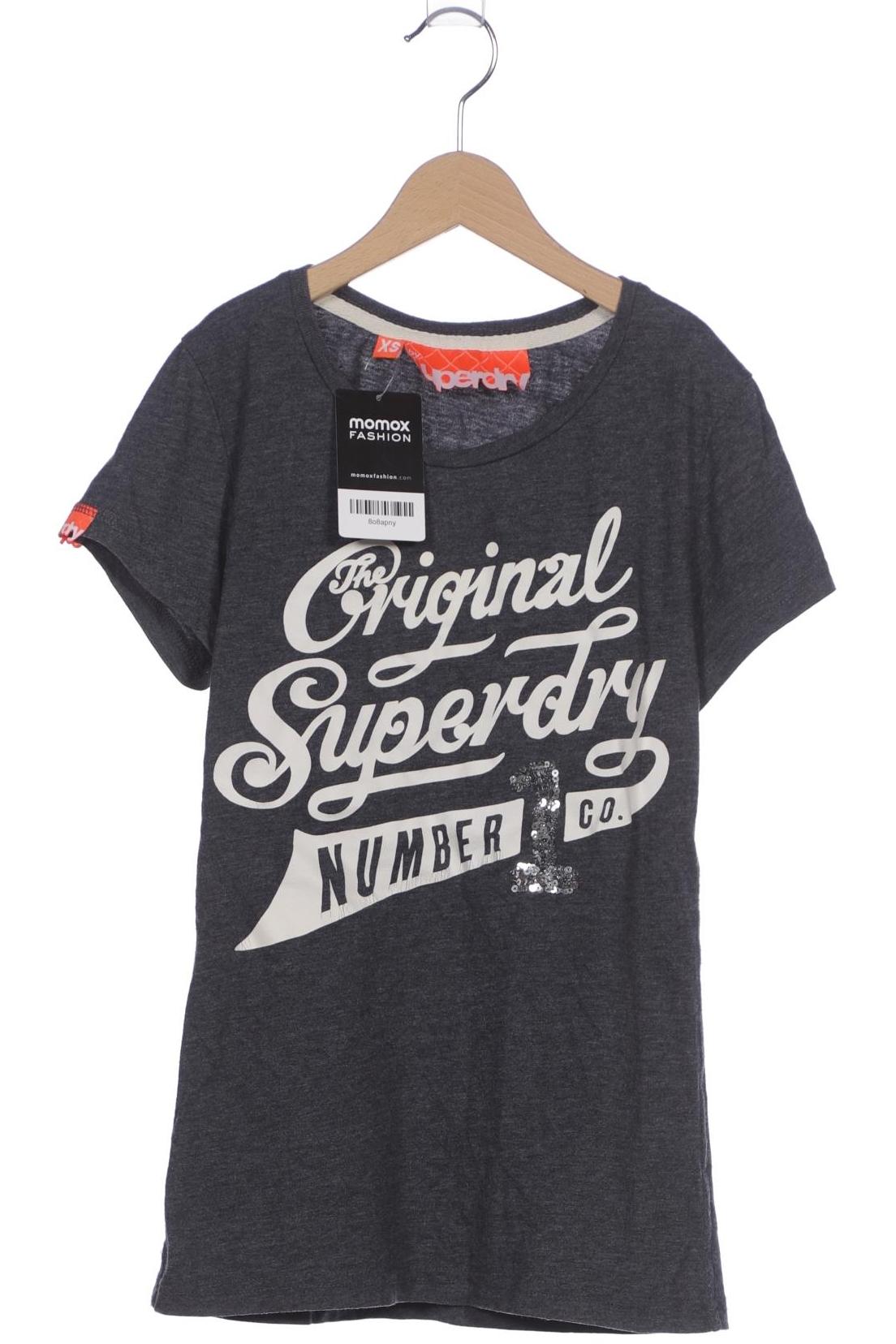 

Superdry Damen T-Shirt, grau, Gr. 34