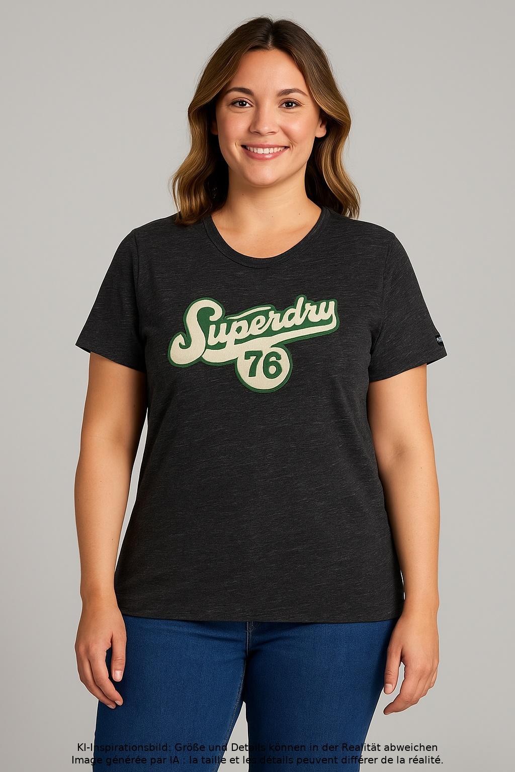 

Superdry Damen T-Shirt, grau, Gr. 44