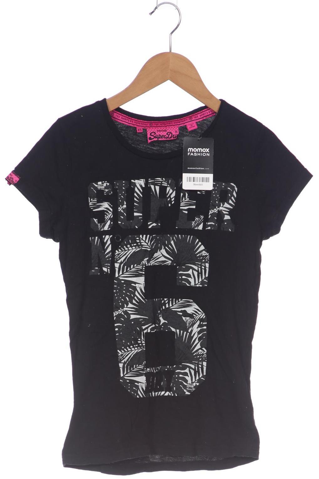 

Superdry Damen T-Shirt, schwarz, Gr. 36