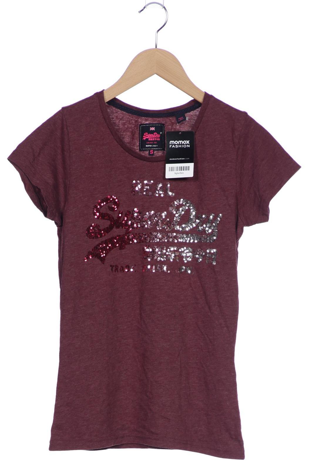 

Superdry Damen T-Shirt, bordeaux, Gr. 36
