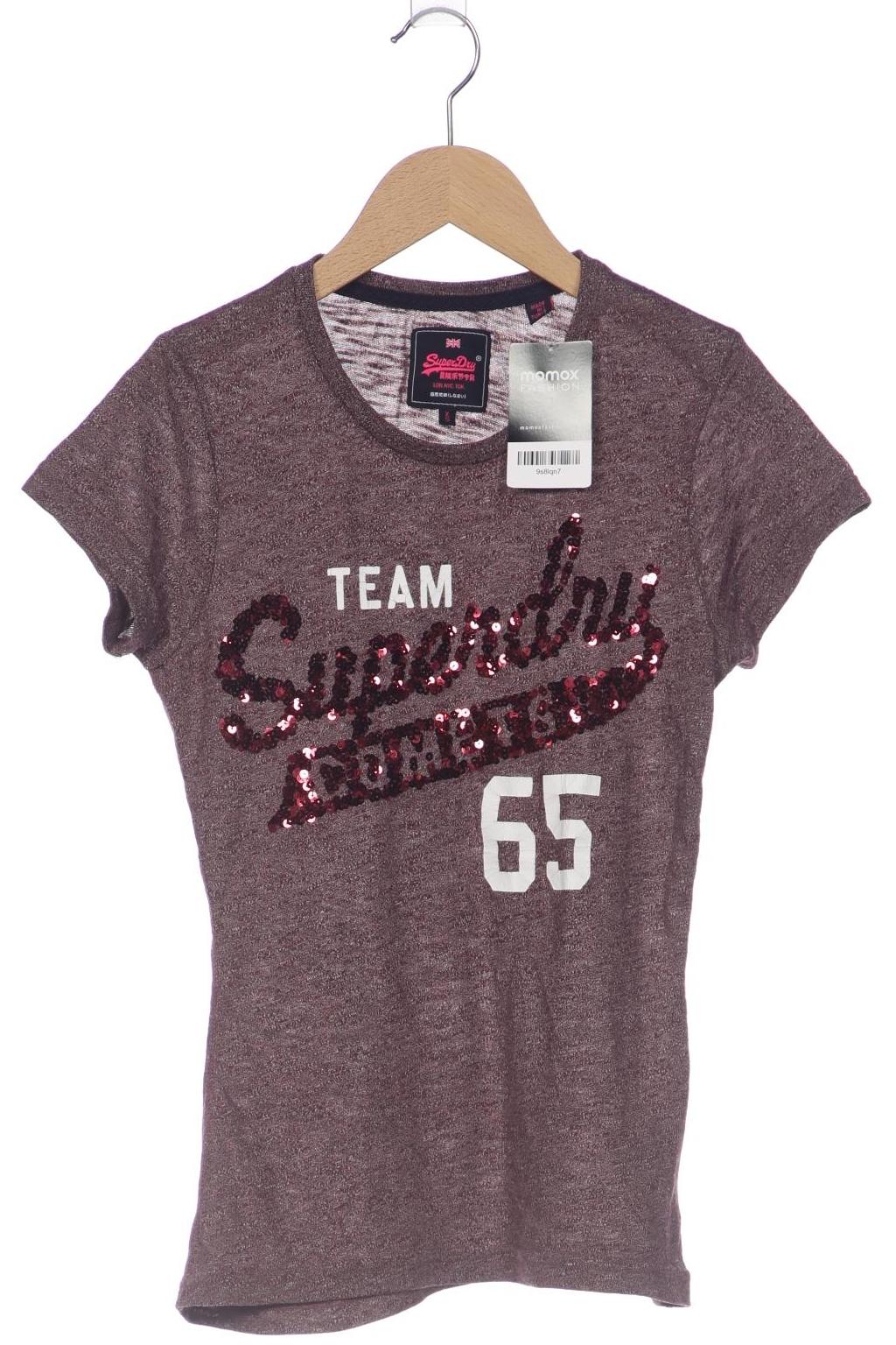 

Superdry Damen T-Shirt, bordeaux, Gr. 34