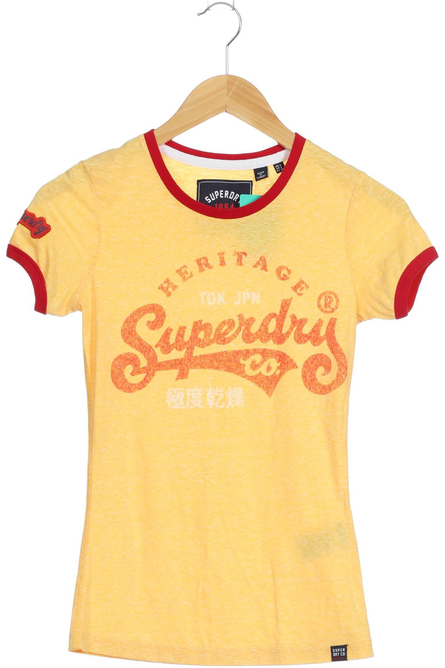

Superdry Damen T-Shirt, gelb, Gr. 34