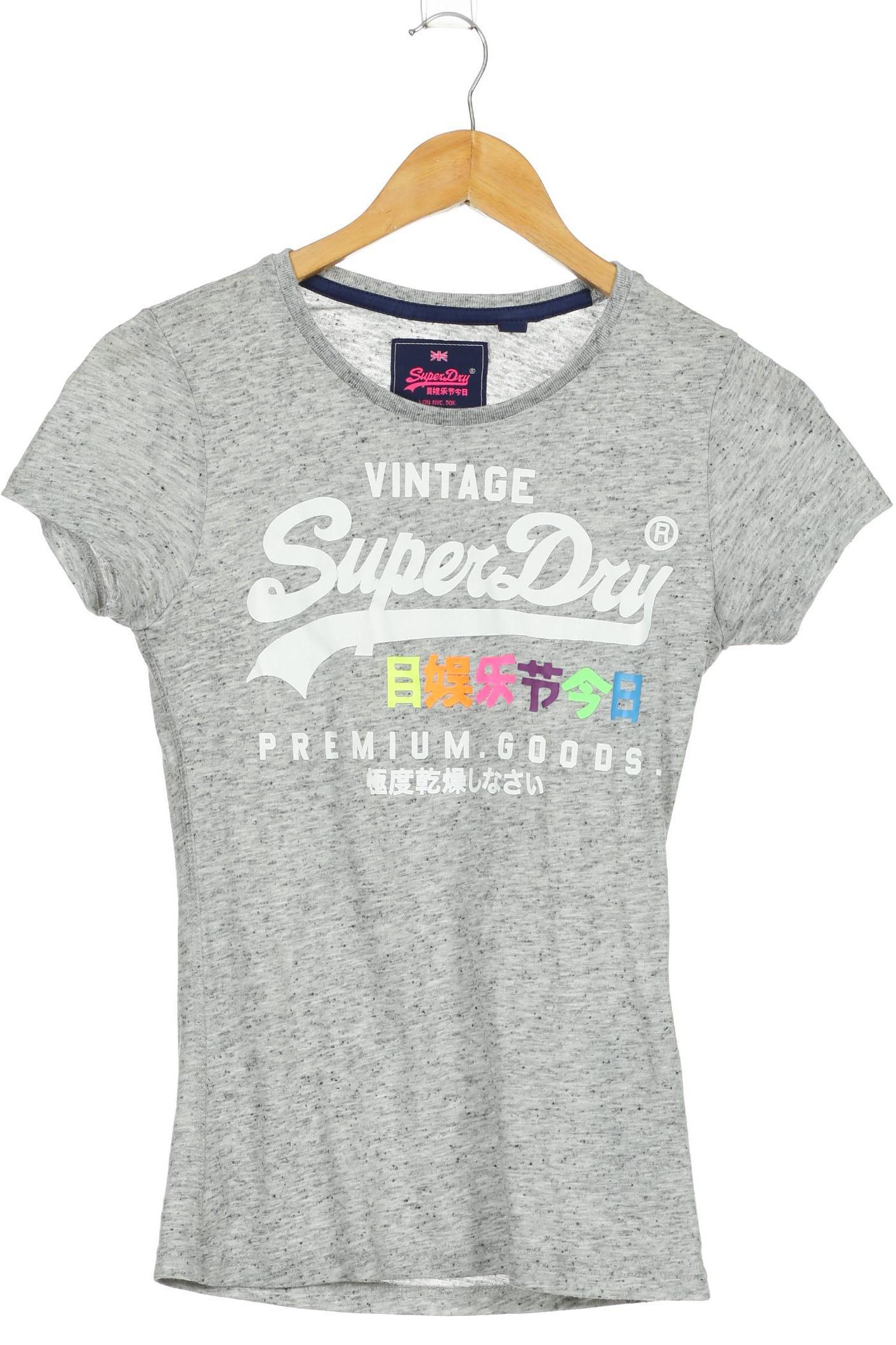 

Superdry Damen T-Shirt, grau, Gr.