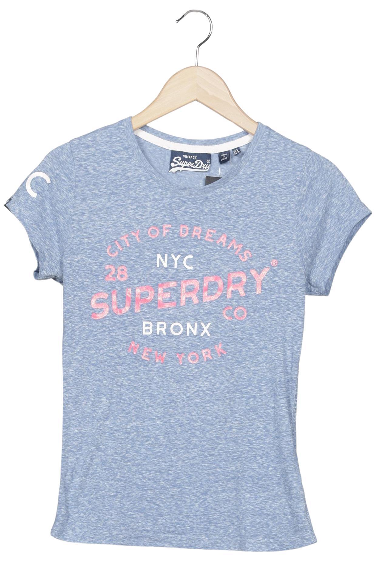 

Superdry Damen T-Shirt, hellblau, Gr. 36