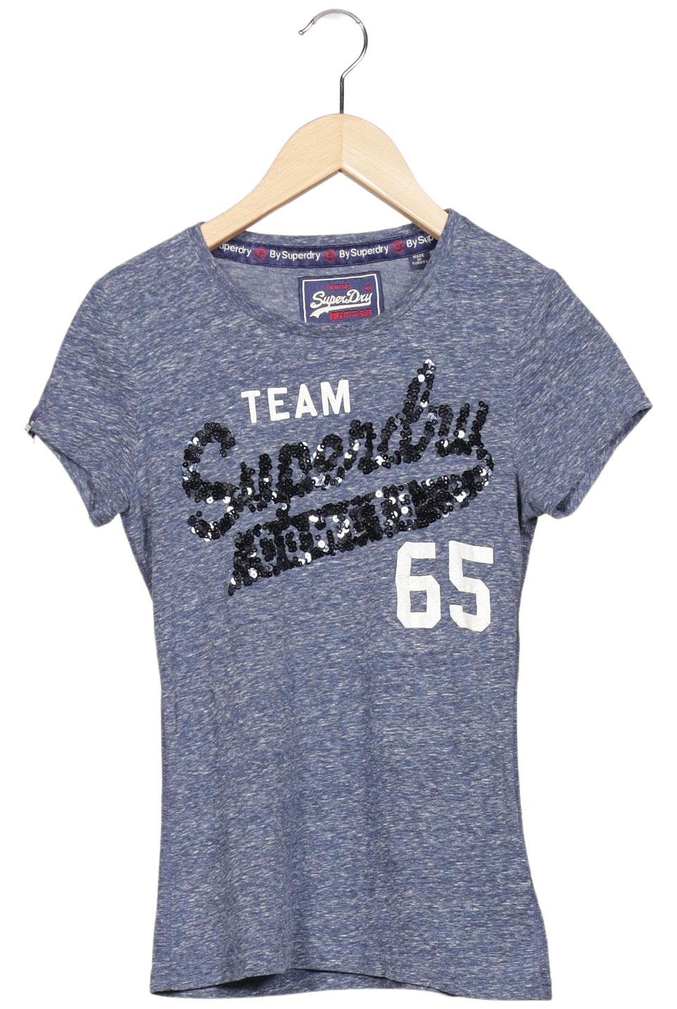 

Superdry Damen T-Shirt, blau, Gr. 34
