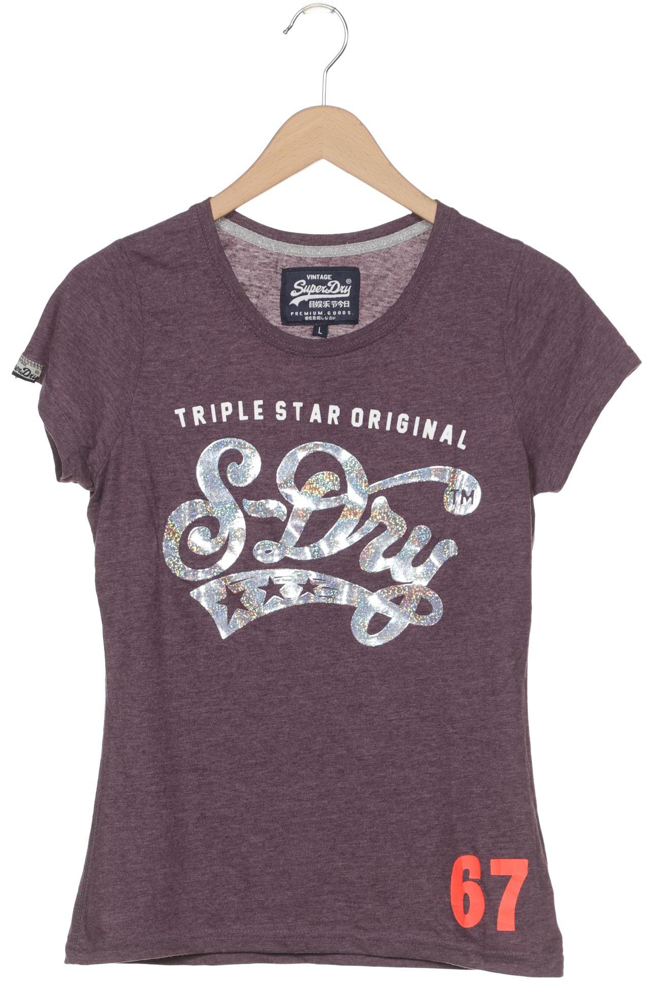 

Superdry Damen T-Shirt, flieder, Gr. 42
