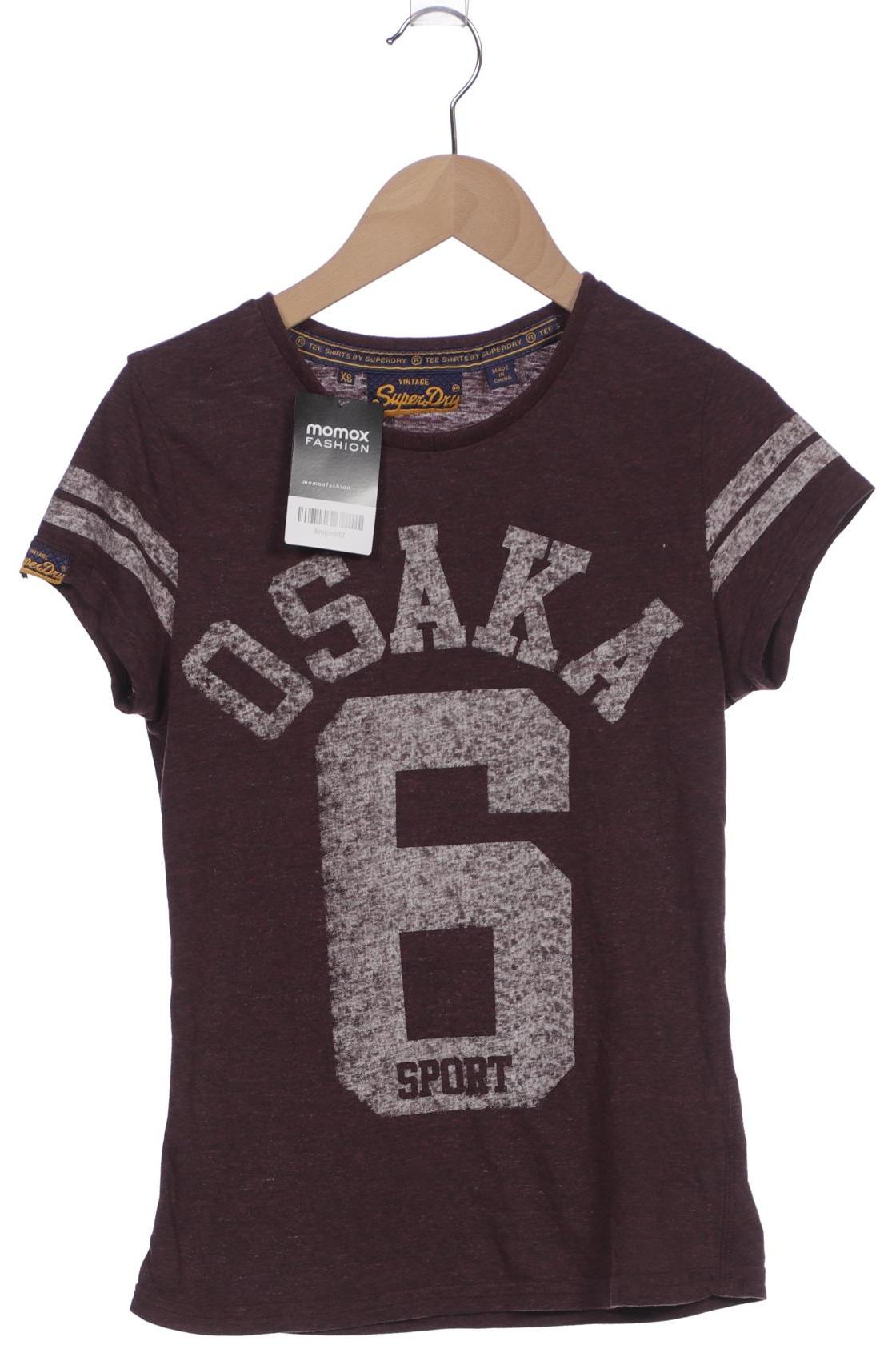 

Superdry Damen T-Shirt, bordeaux, Gr. 36