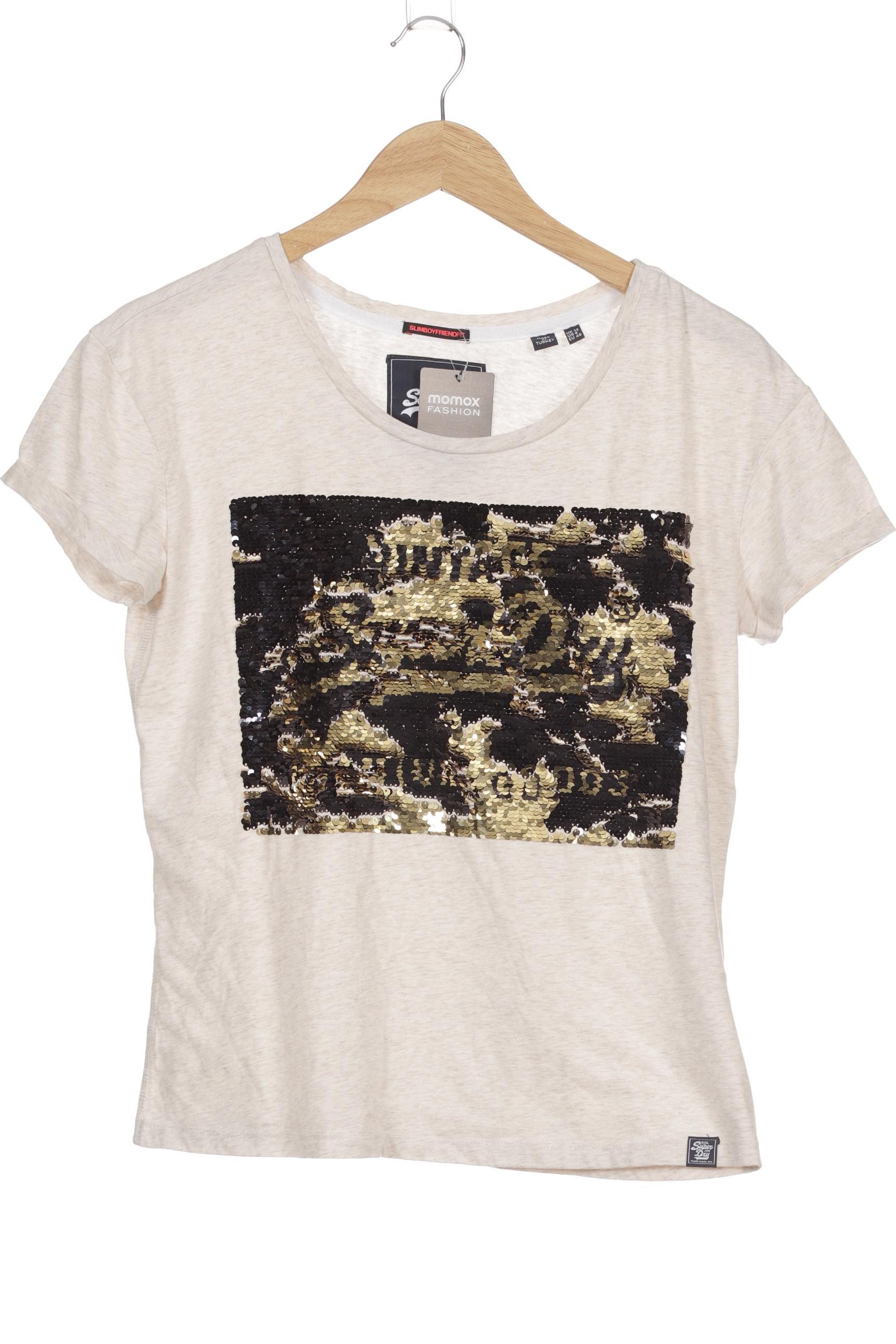 

Superdry Damen T-Shirt, beige, Gr. 40