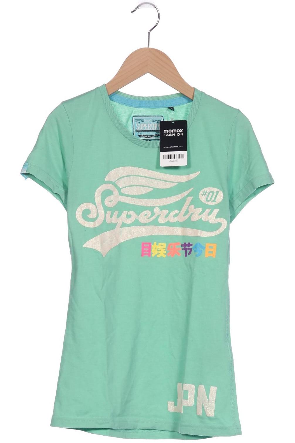 

Superdry Damen T-Shirt, hellgrün, Gr. 34