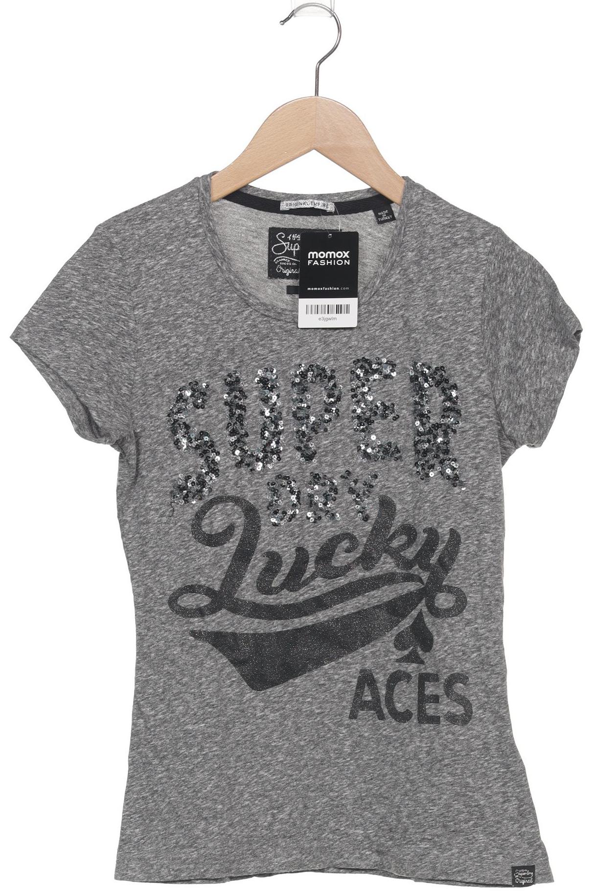 

Superdry Damen T-Shirt, grau, Gr. 34