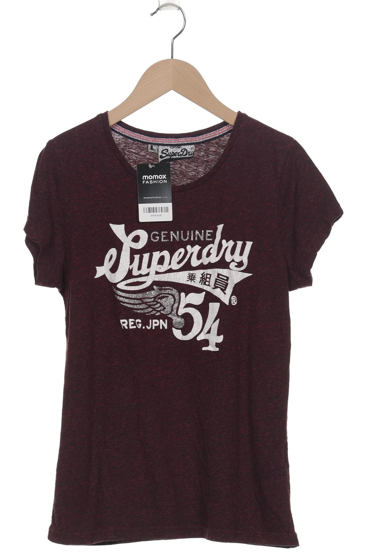 

Superdry Damen T-Shirt, bordeaux, Gr. 42