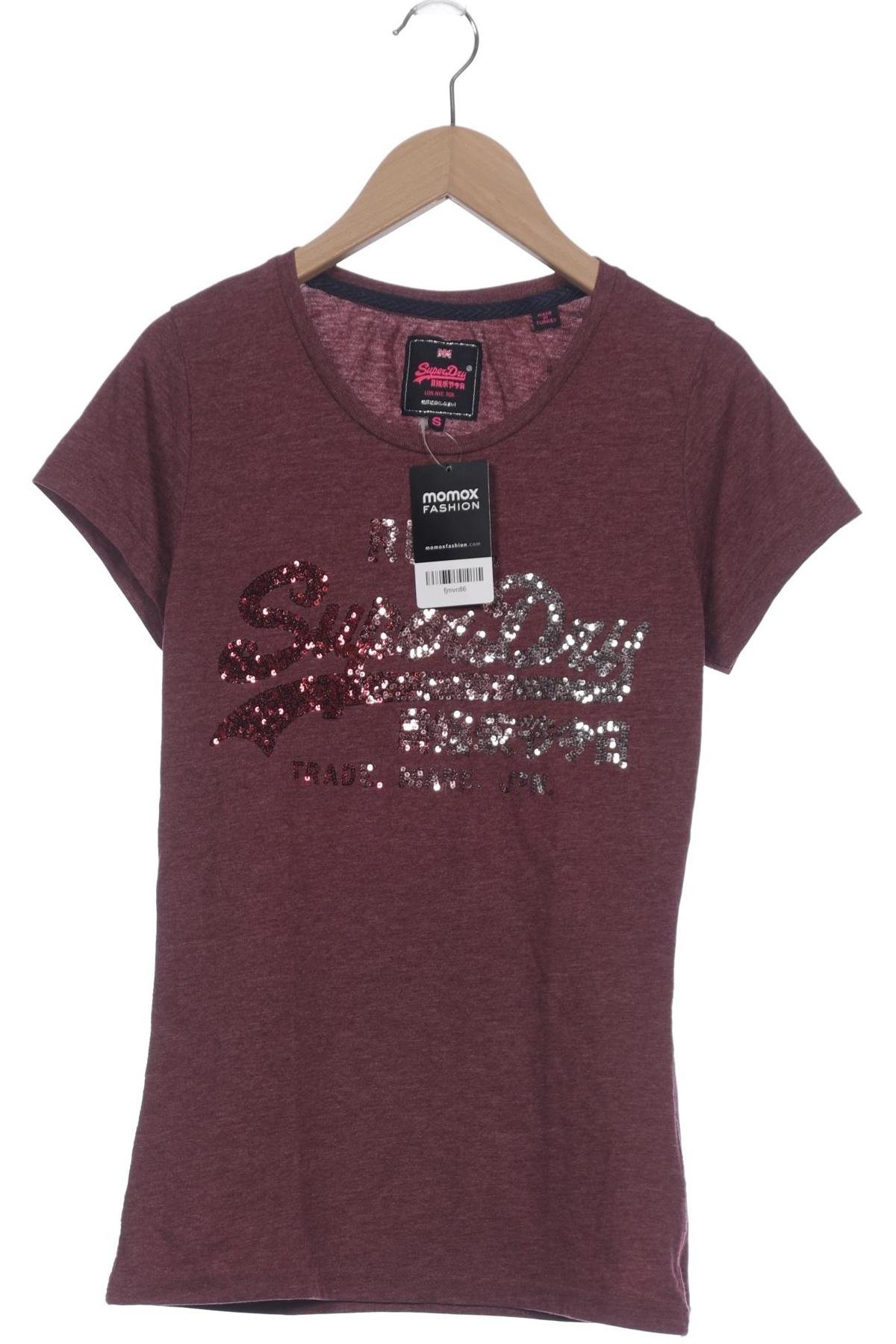 

Superdry Damen T-Shirt, bordeaux, Gr. 36