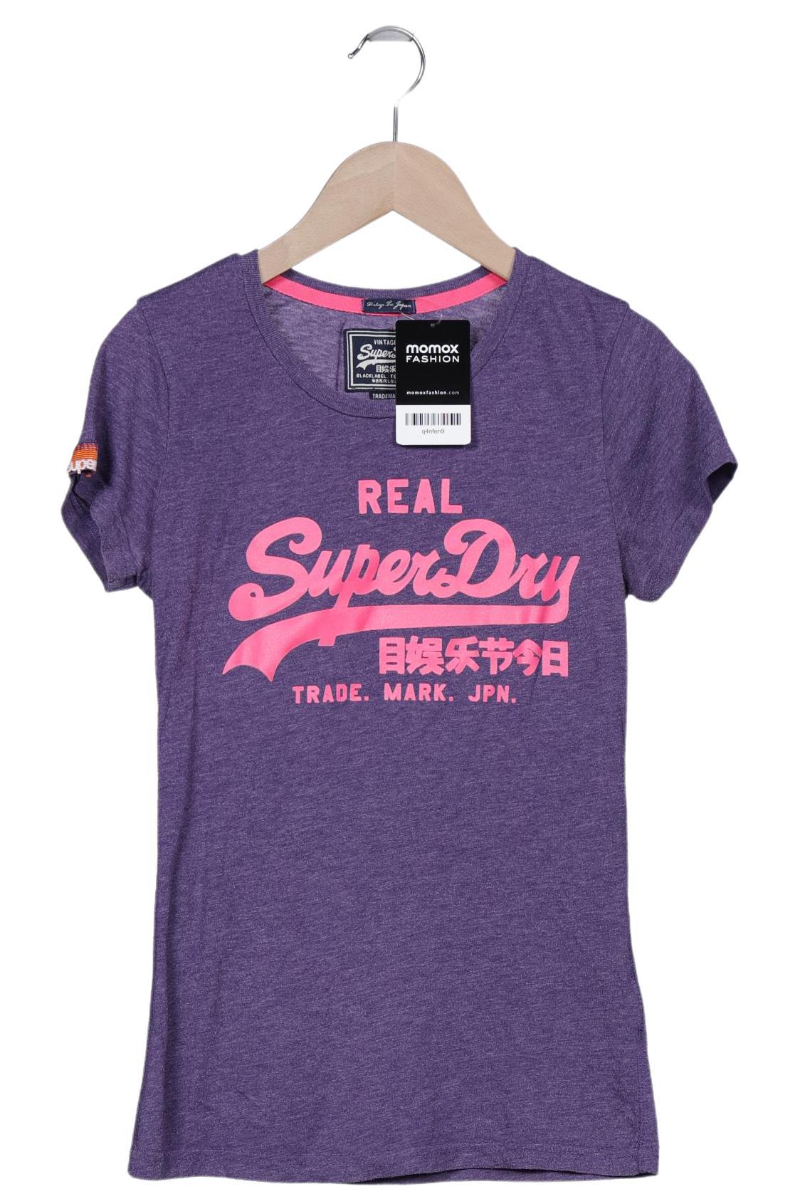 

Superdry Damen T-Shirt, flieder, Gr. 34