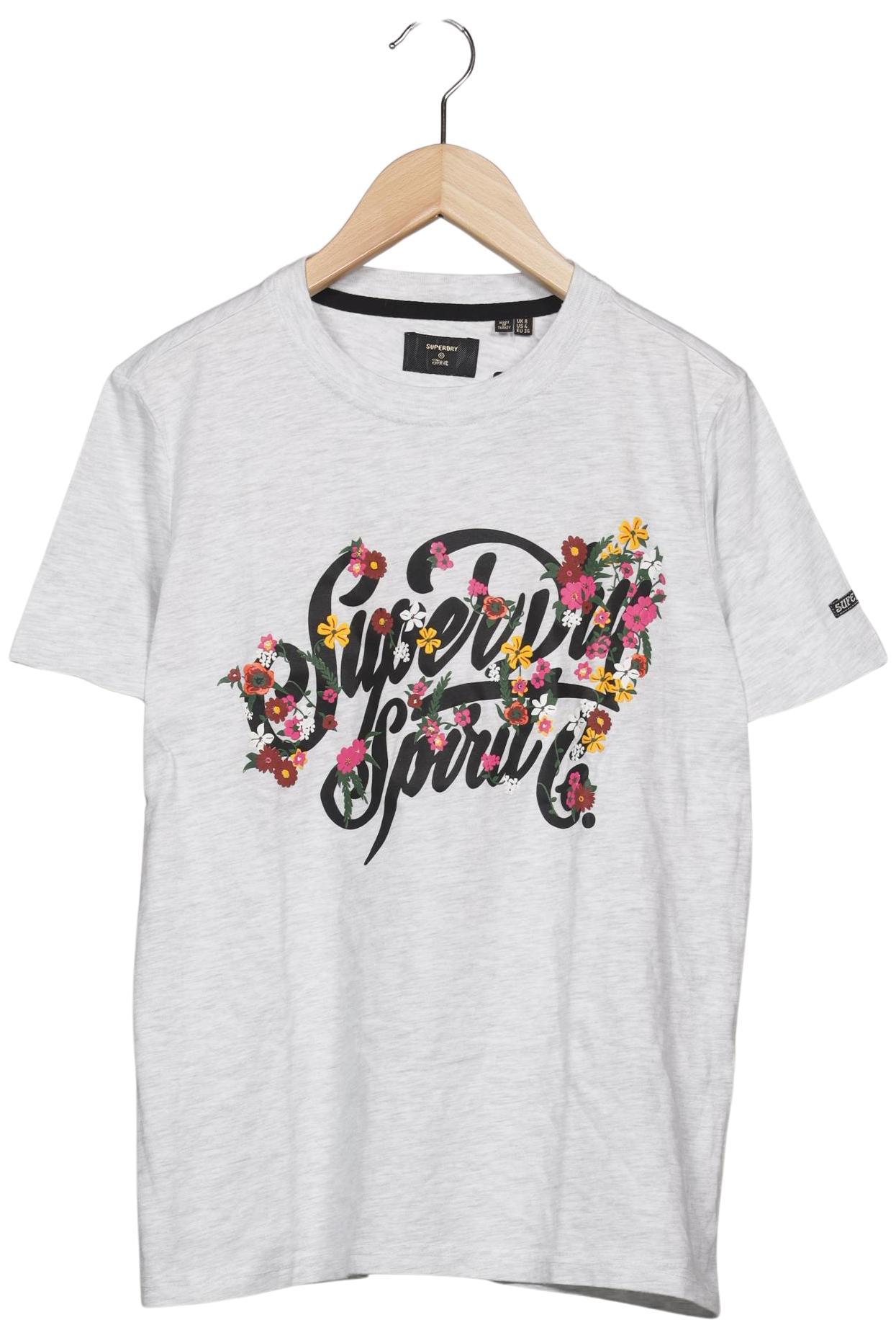 

Superdry Damen T-Shirt, grau, Gr. 36
