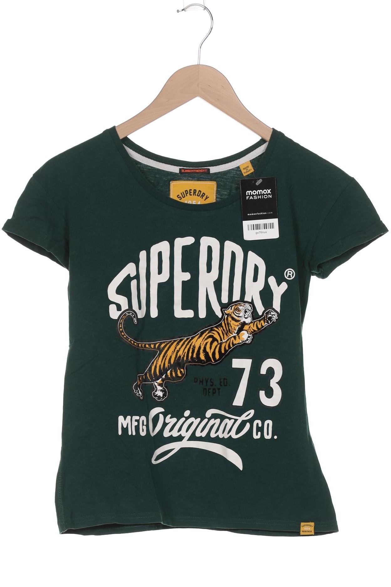 

Superdry Damen T-Shirt, grün, Gr. 34