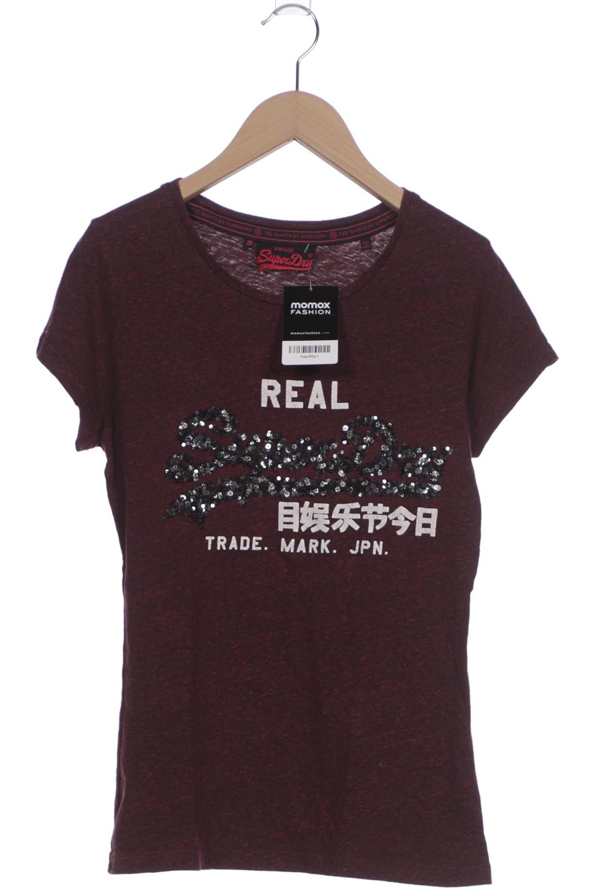 

Superdry Damen T-Shirt, bordeaux, Gr. 36