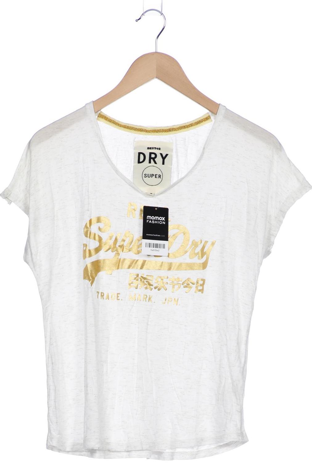 

Superdry Damen T-Shirt, cremeweiß, Gr. 36