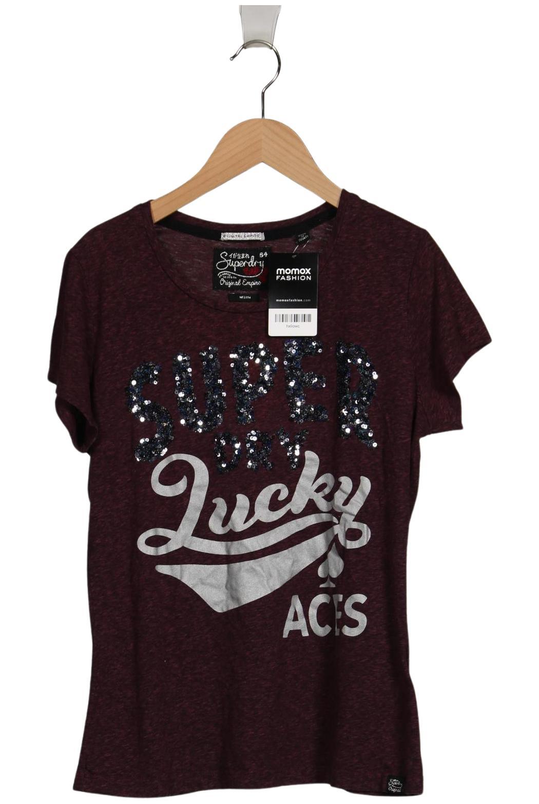 

Superdry Damen T-Shirt, bordeaux, Gr. 38