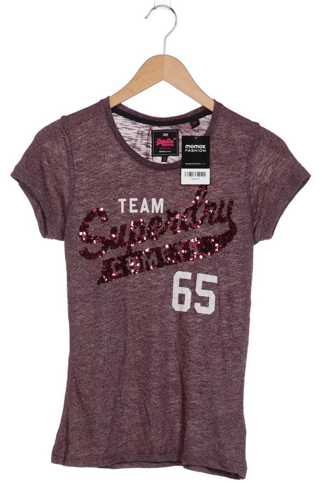 

Superdry Damen T-Shirt, bordeaux, Gr. 36