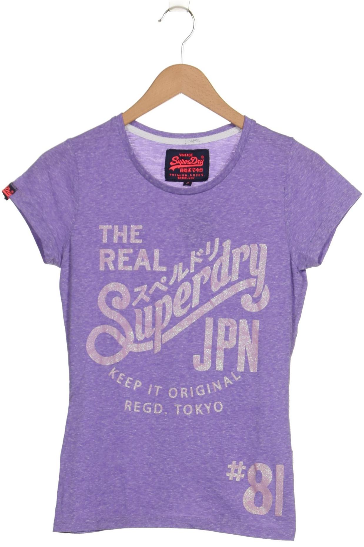 

Superdry Damen T-Shirt, flieder, Gr. 36