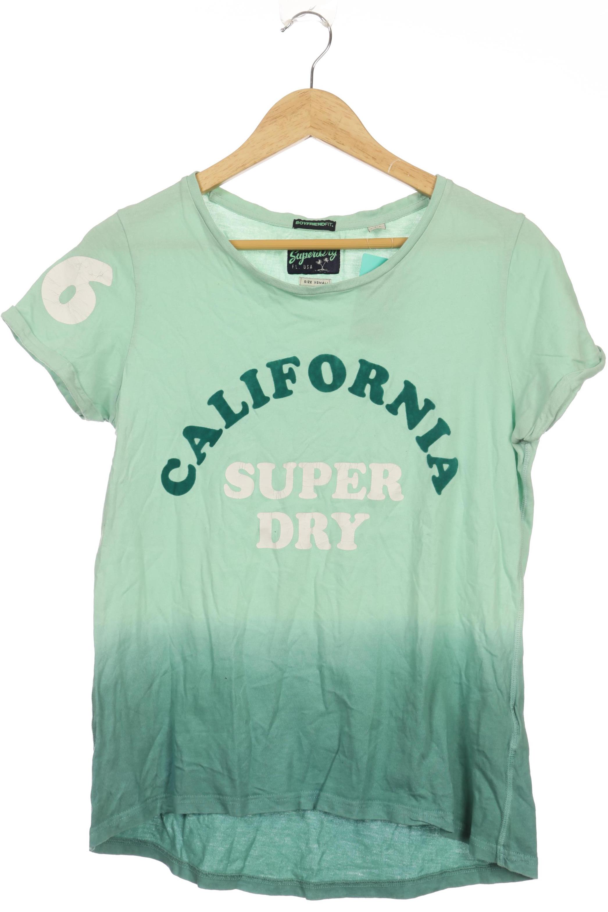 

Superdry Damen T-Shirt, grün, Gr. 34