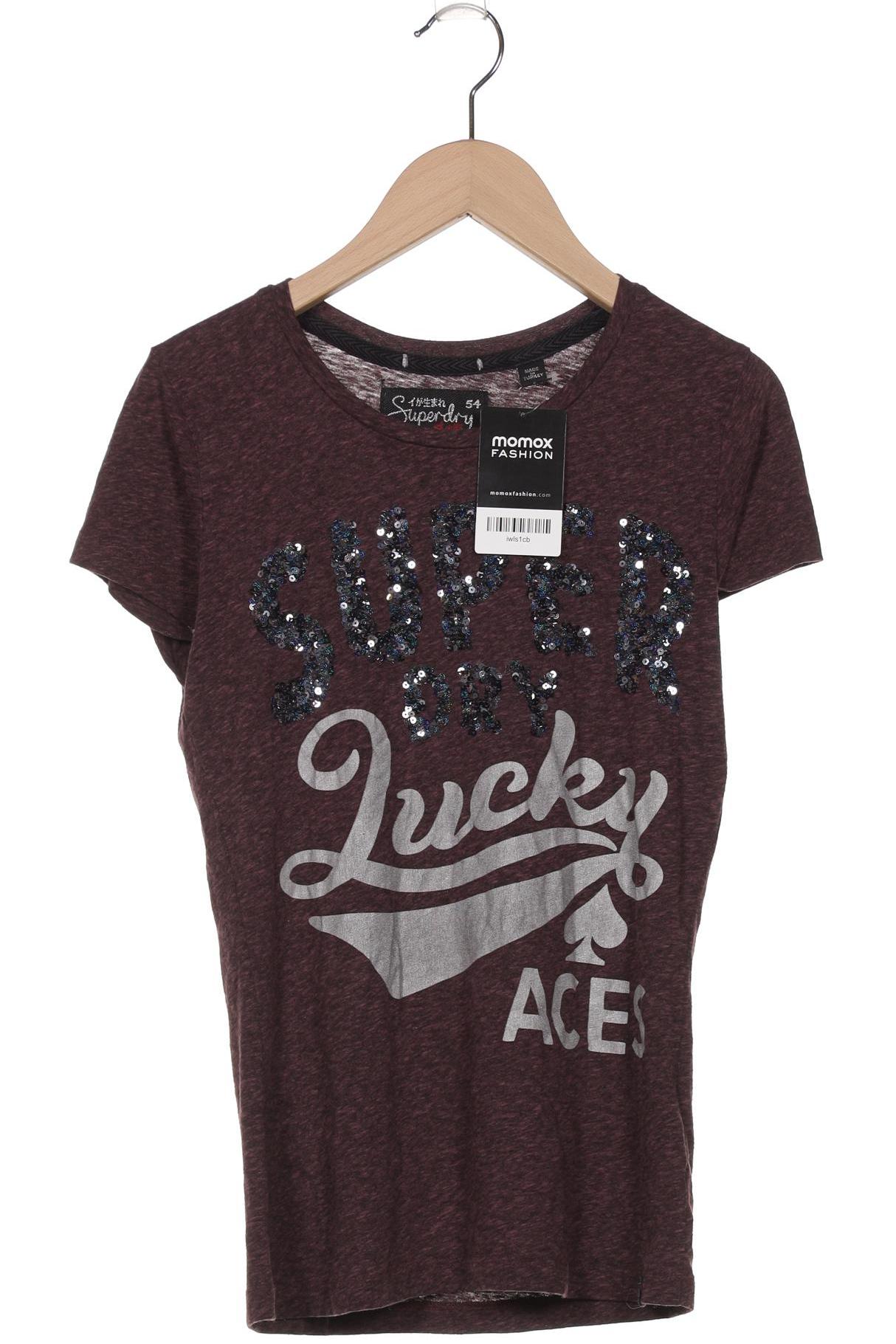 

Superdry Damen T-Shirt, bordeaux, Gr. 34