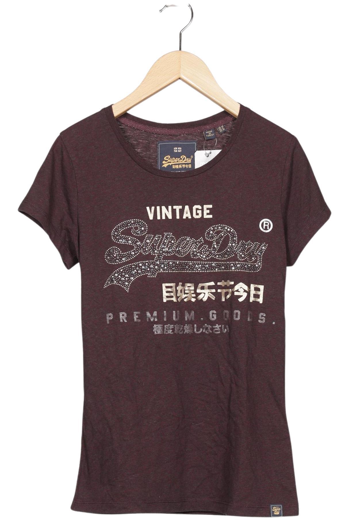 

Superdry Damen T-Shirt, bordeaux, Gr. 38