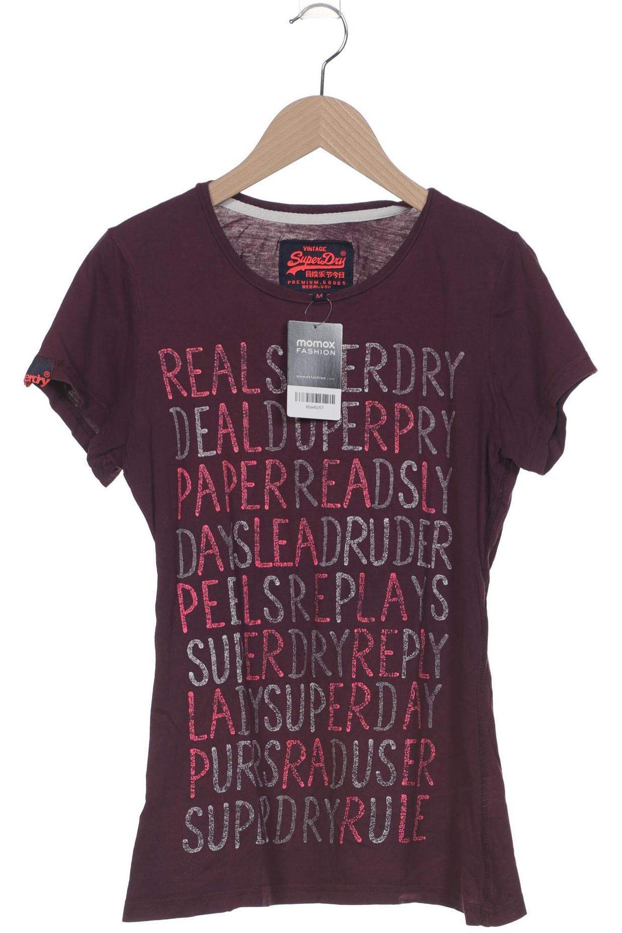 

Superdry Damen T-Shirt, bordeaux, Gr. 38