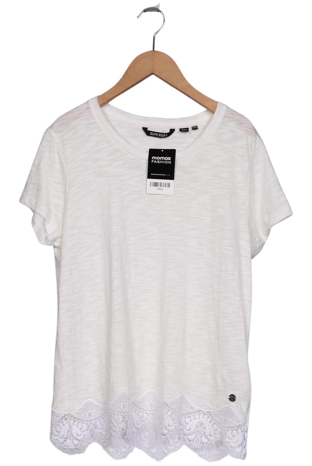 

Superdry Damen T-Shirt, cremeweiß, Gr. 40