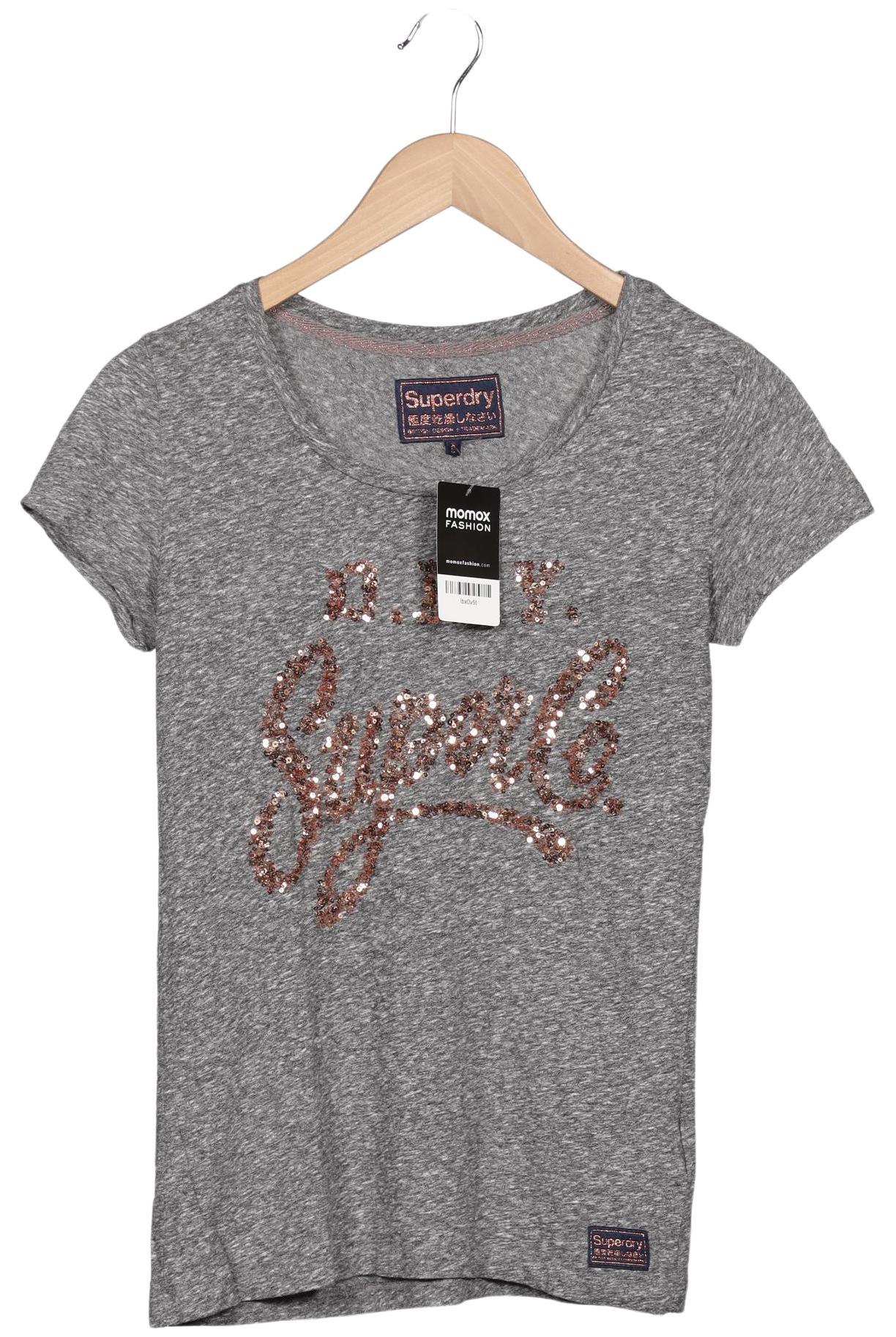 

Superdry Damen T-Shirt, grau, Gr. 34