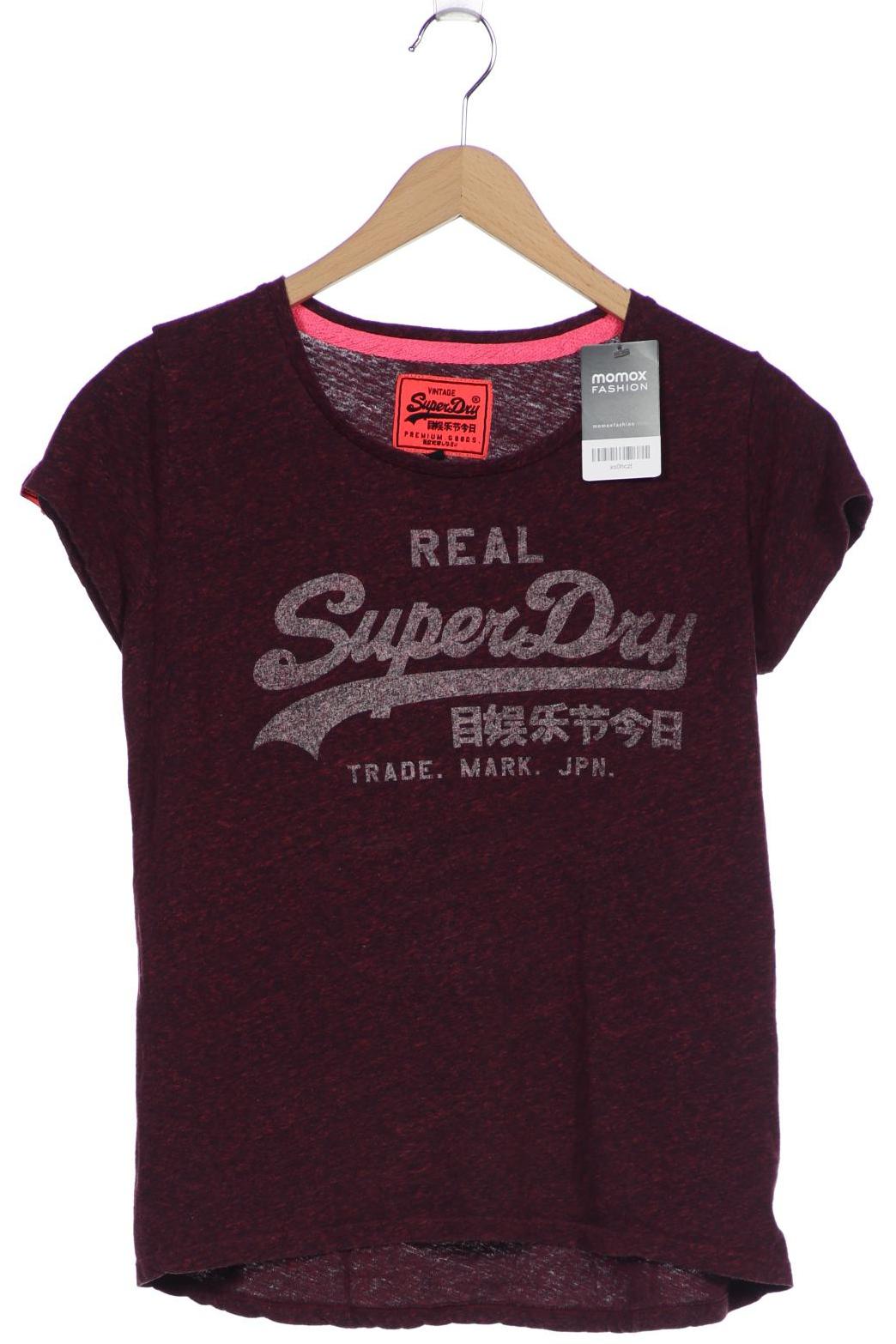 

Superdry Damen T-Shirt, bordeaux, Gr. 36