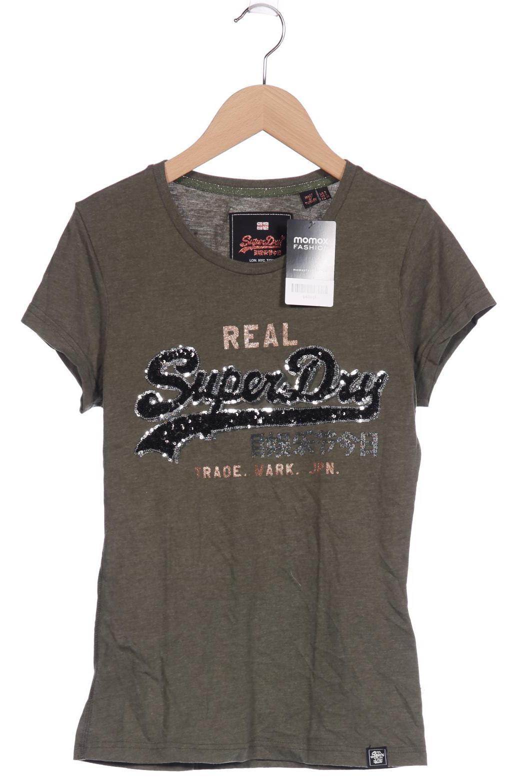 

Superdry Damen T-Shirt, grün, Gr. 36