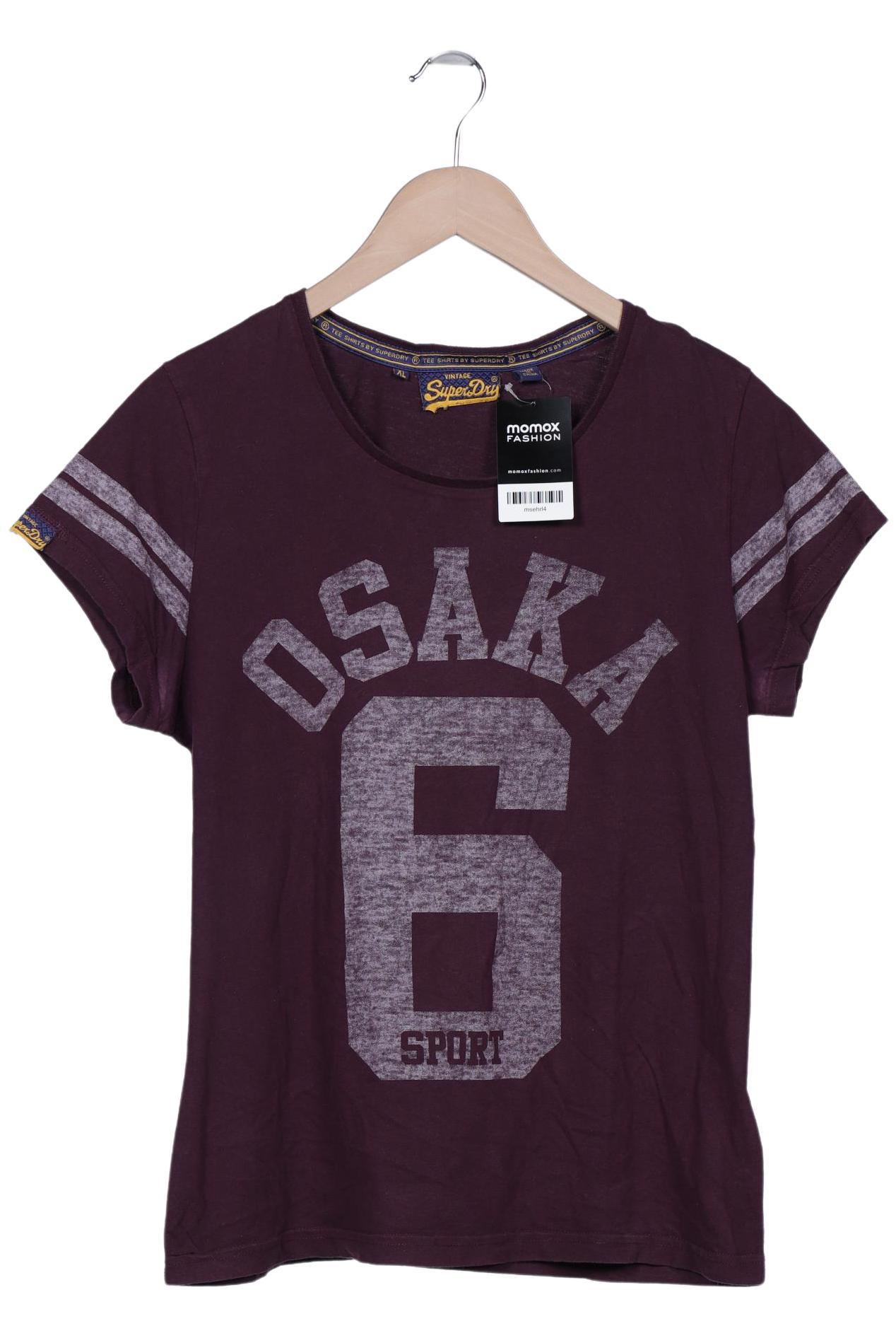 

Superdry Damen T-Shirt, bordeaux, Gr. 44