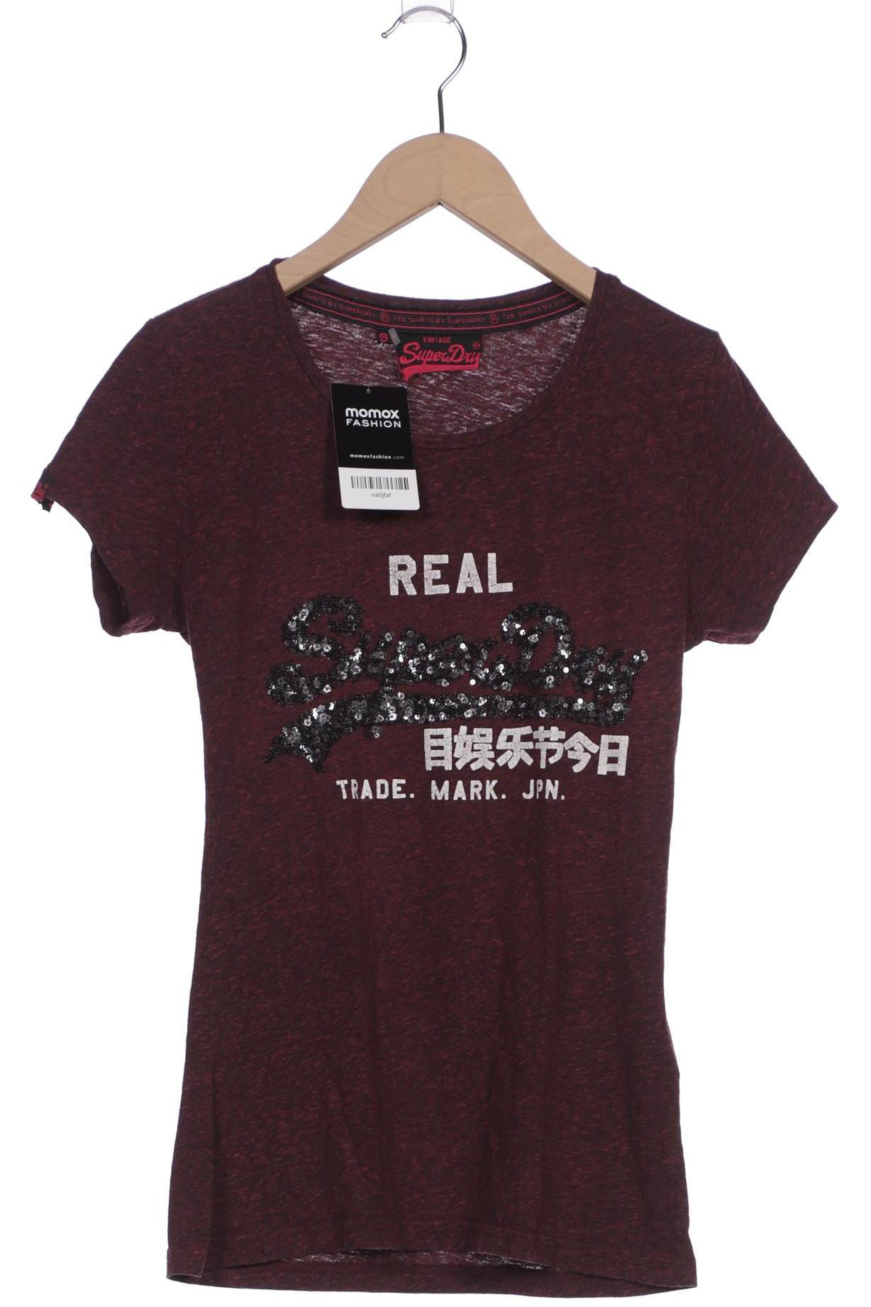 

Superdry Damen T-Shirt, bordeaux, Gr. 36