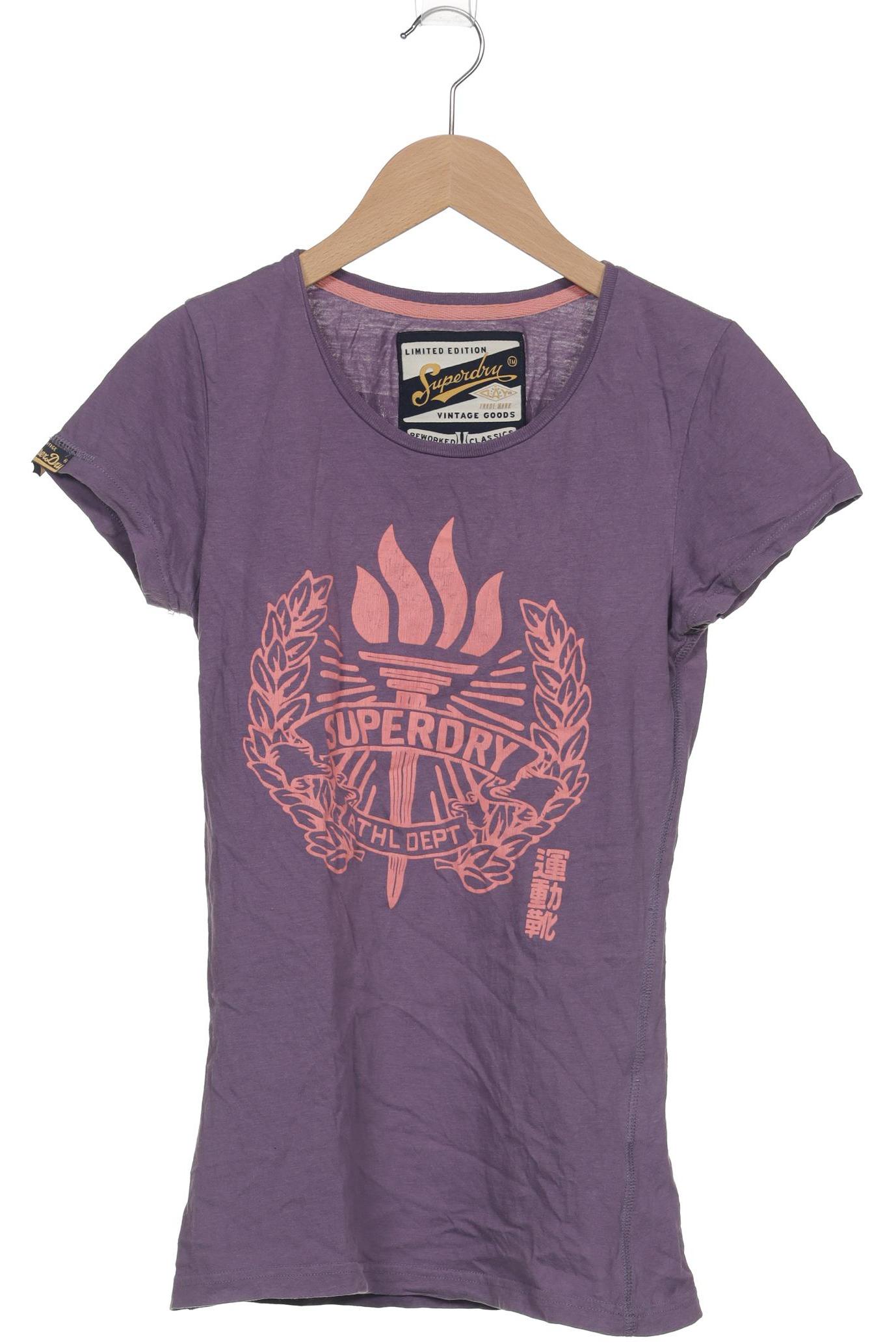 

Superdry Damen T-Shirt, flieder, Gr. 36