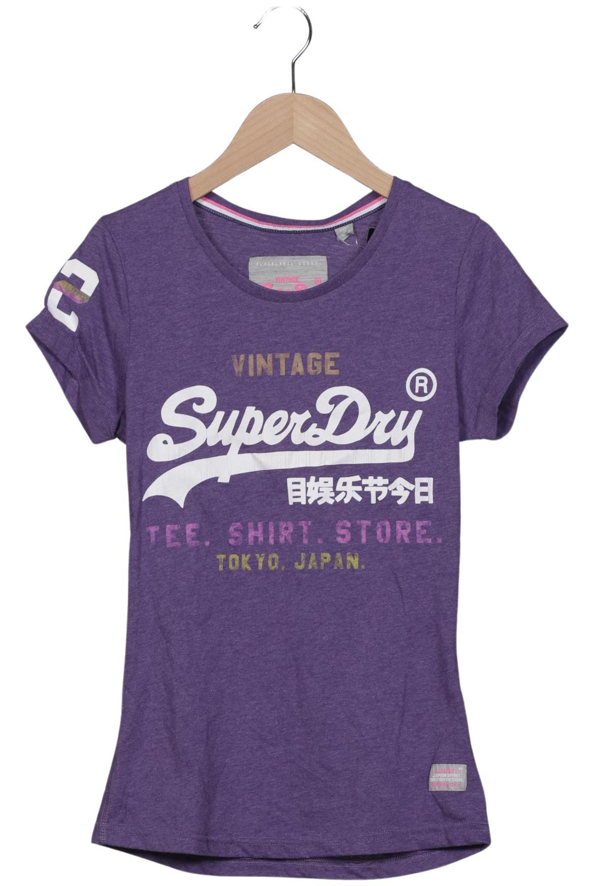 

Superdry Damen T-Shirt, flieder, Gr. 34