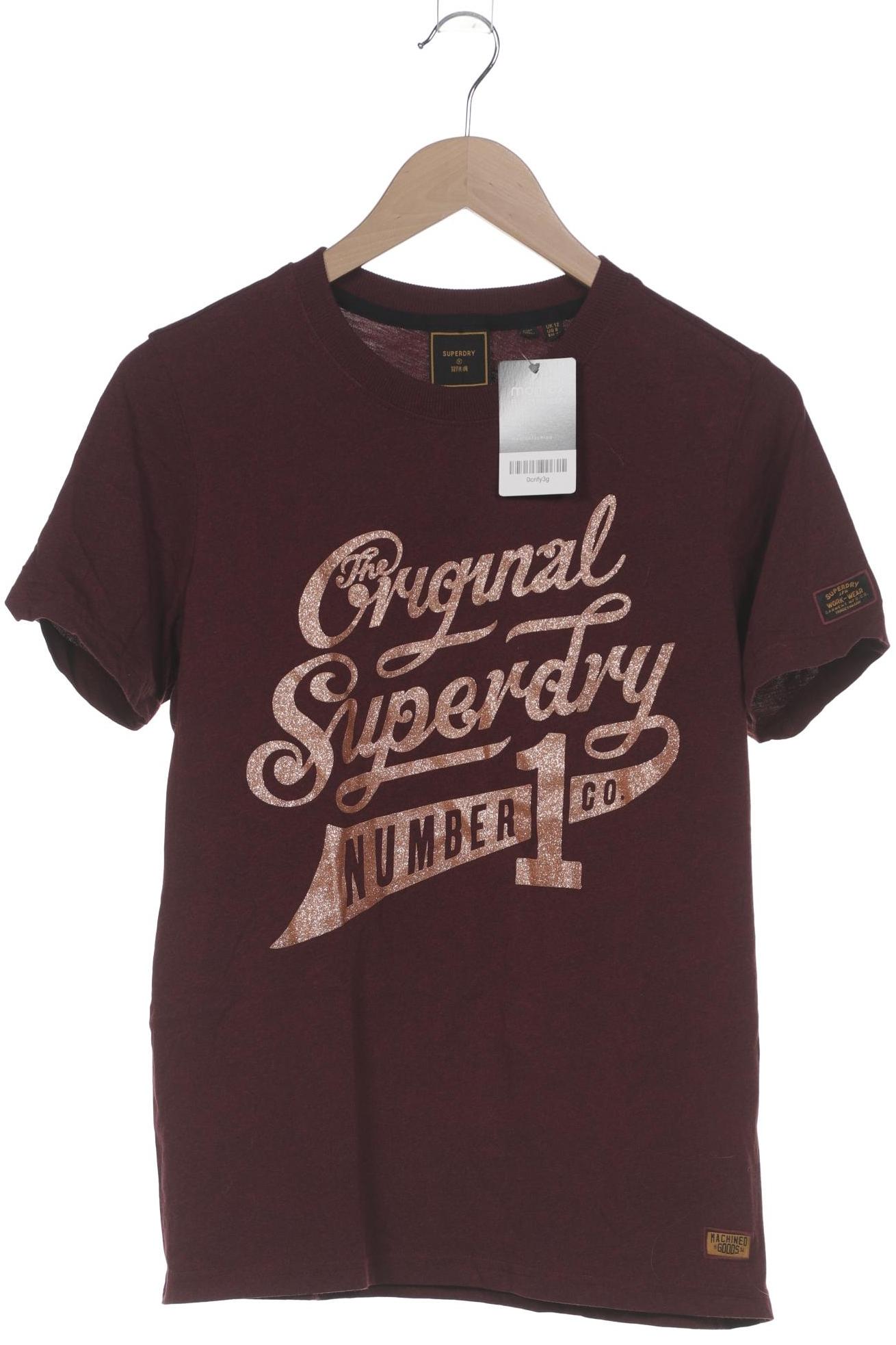 

Superdry Damen T-Shirt, bordeaux, Gr. 40