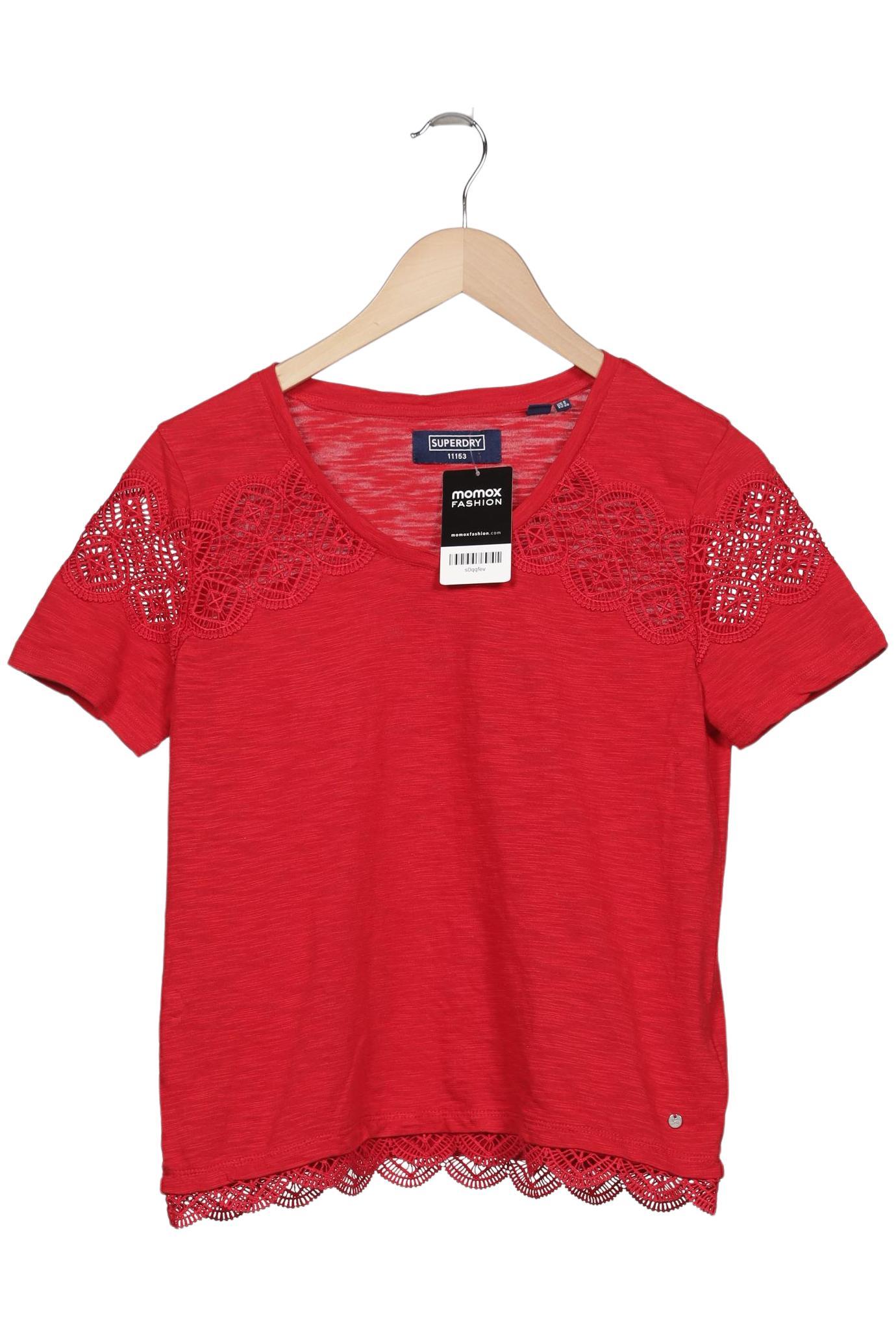 

Superdry Damen T-Shirt, rot, Gr. 36