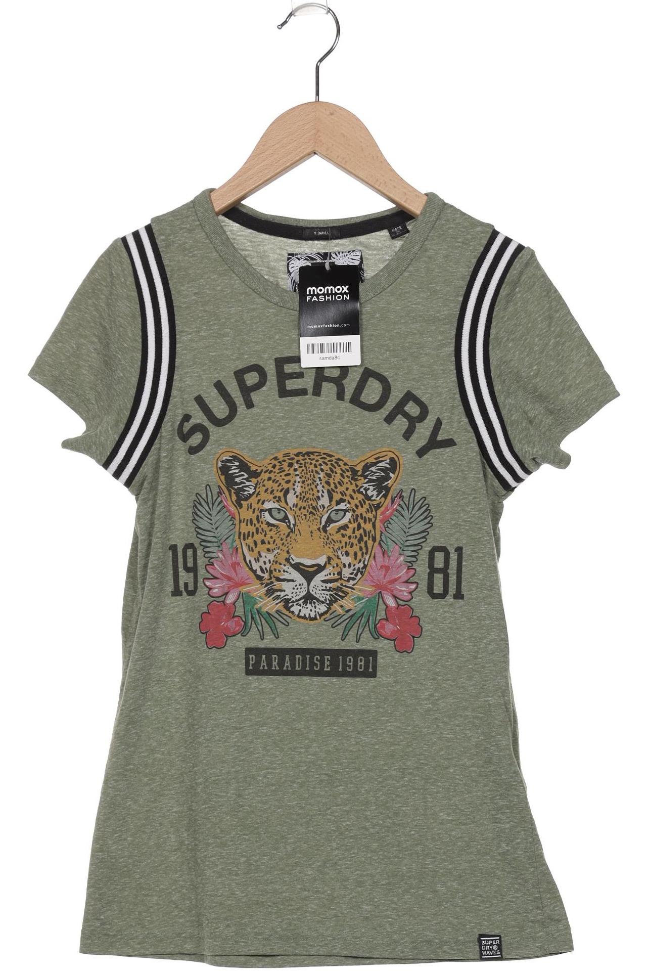 

Superdry Damen T-Shirt, grün, Gr. 36