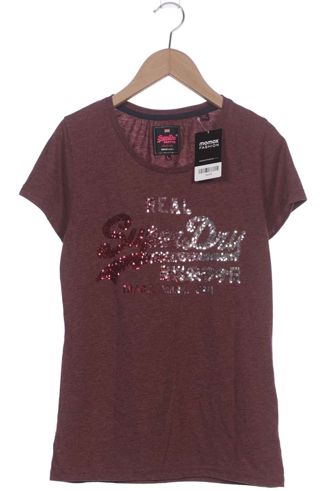 

Superdry Damen T-Shirt, bordeaux, Gr. 42