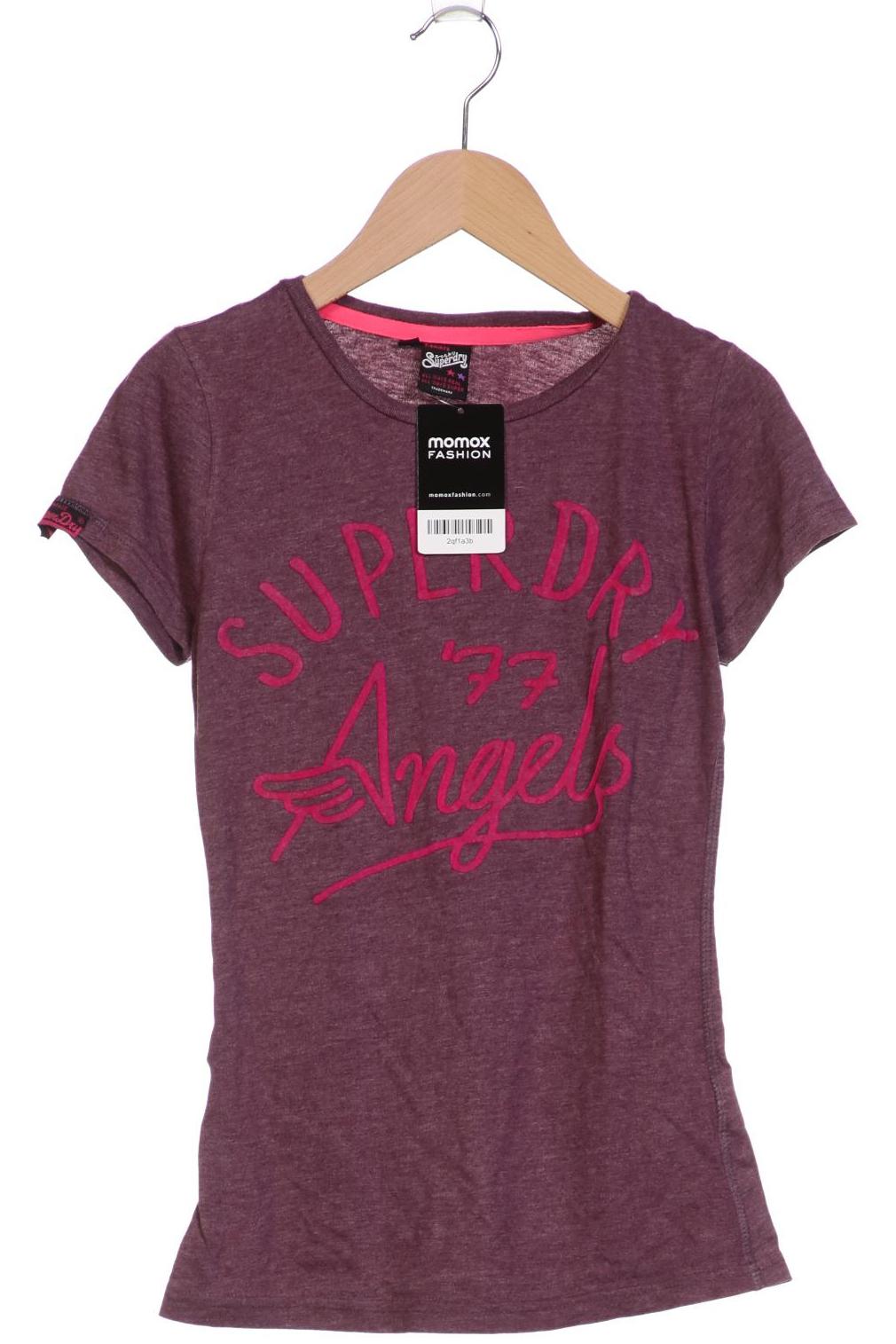 

Superdry Damen T-Shirt, bordeaux, Gr. 32