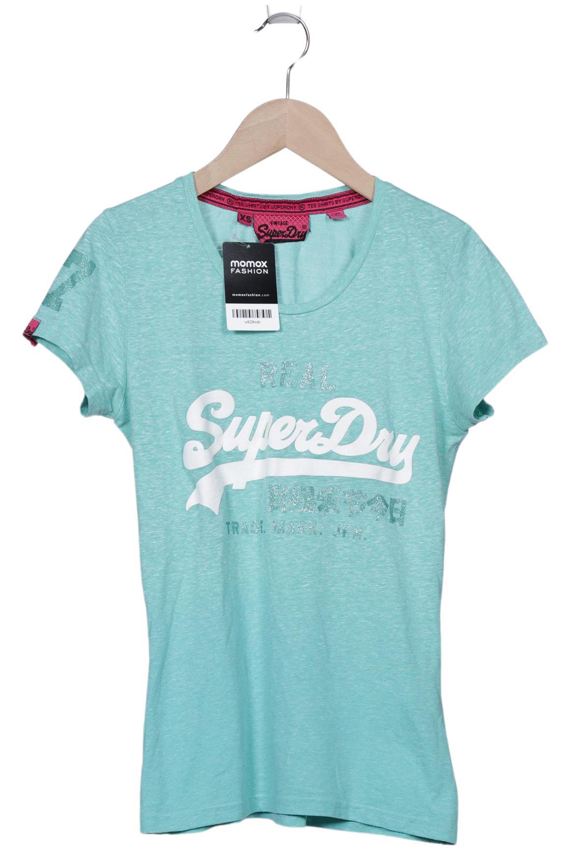 

Superdry Damen T-Shirt, grün, Gr. 34