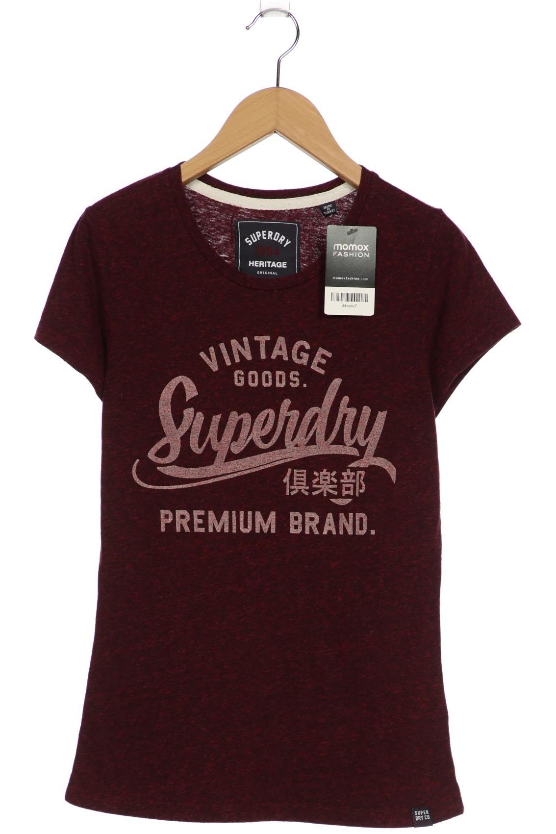 

Superdry Damen T-Shirt, bordeaux, Gr. 38
