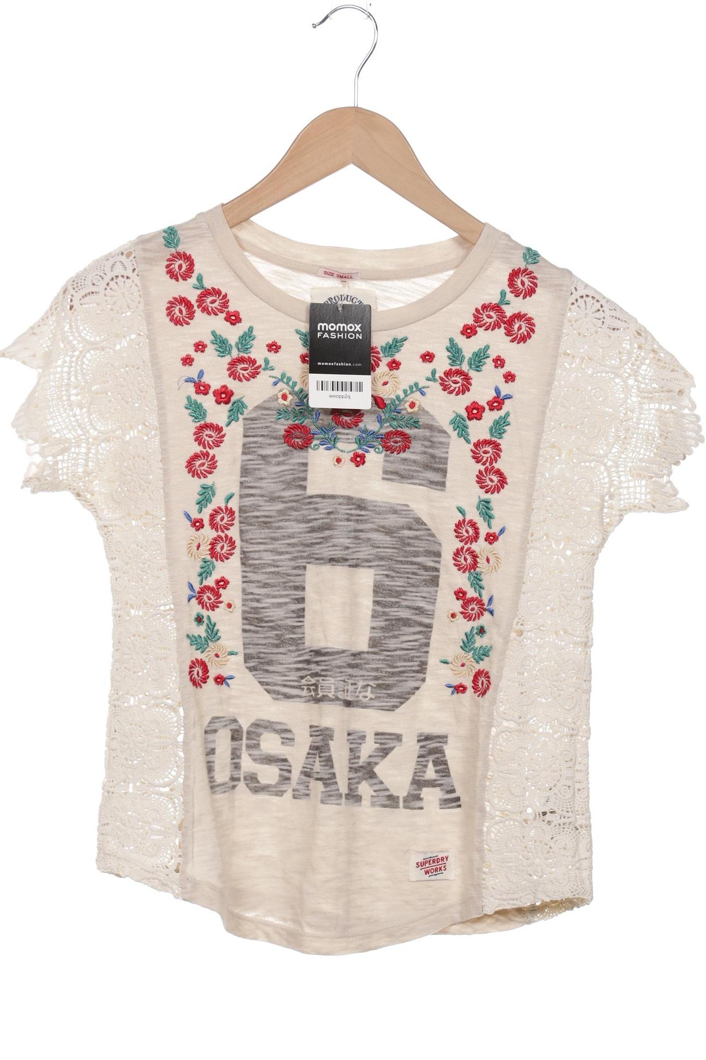 

Superdry Damen T-Shirt, beige, Gr. 36