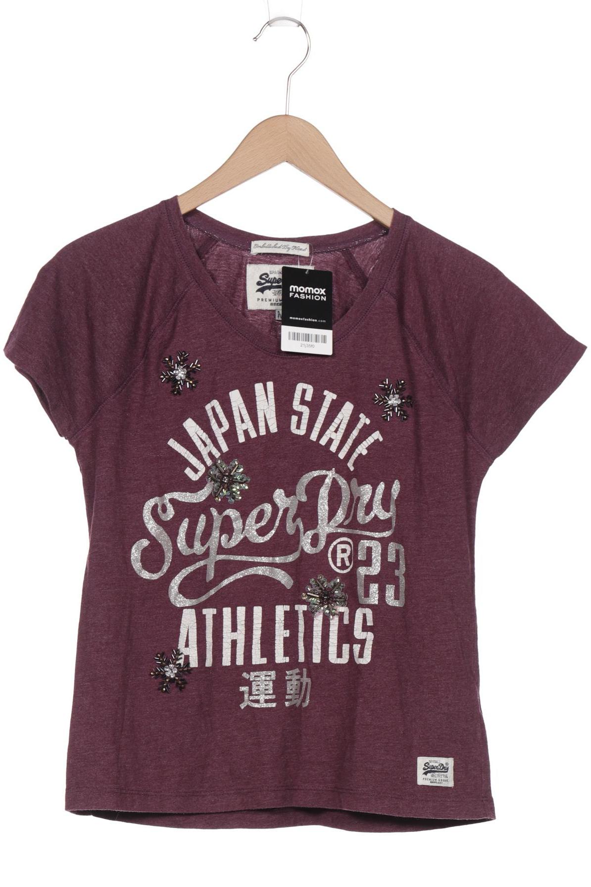 

Superdry Damen T-Shirt, bordeaux, Gr. 38