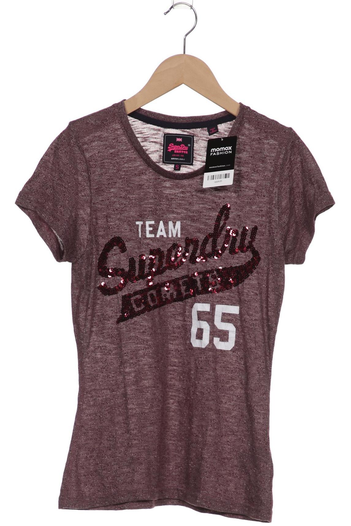 

Superdry Damen T-Shirt, bordeaux, Gr. 36