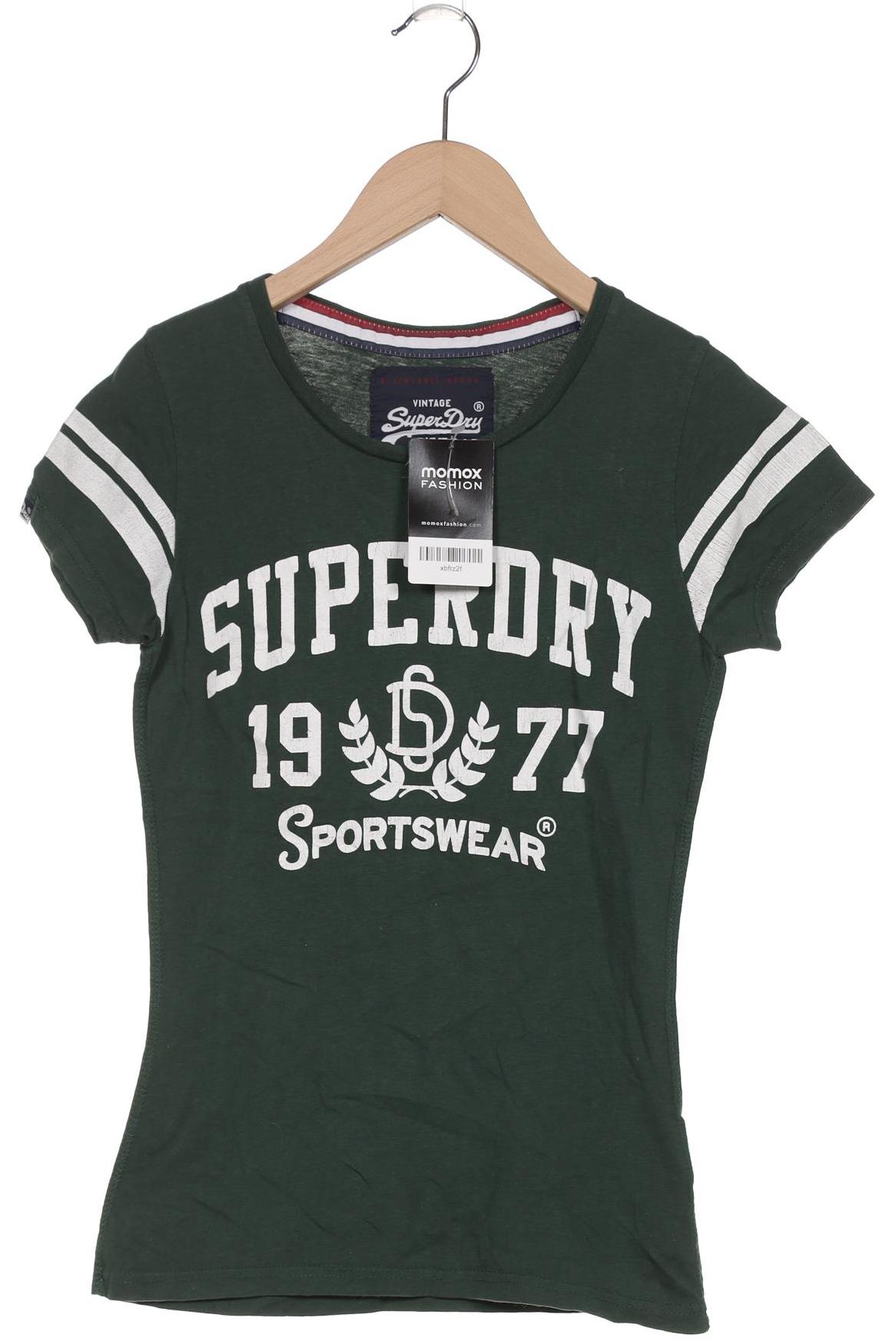 

Superdry Damen T-Shirt, grün, Gr. 34